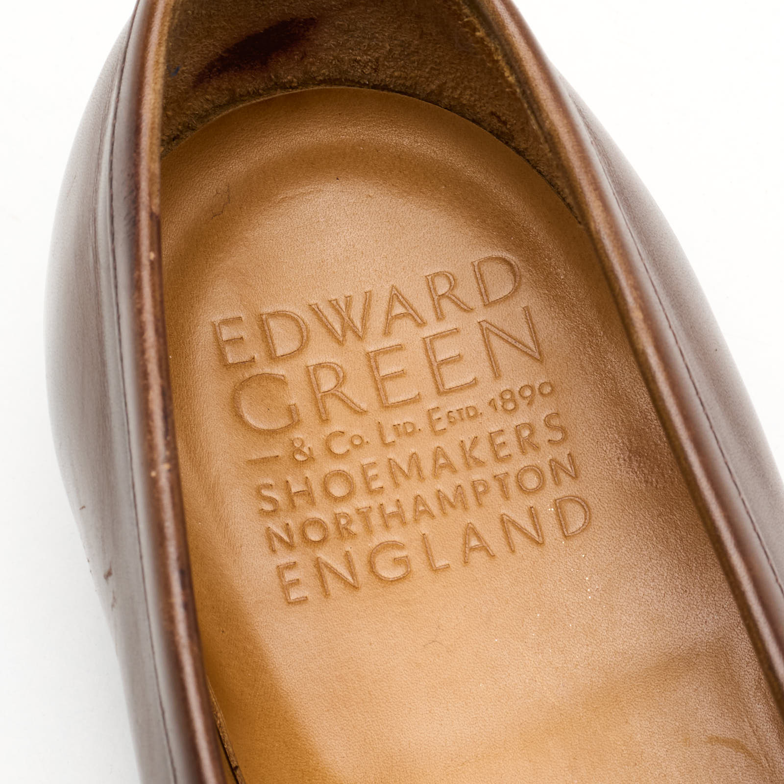 EDWARD GREEN Piccadilly Brown Calfskin Penny Loafer Shoes UK 8 US 8.5 E Last 184