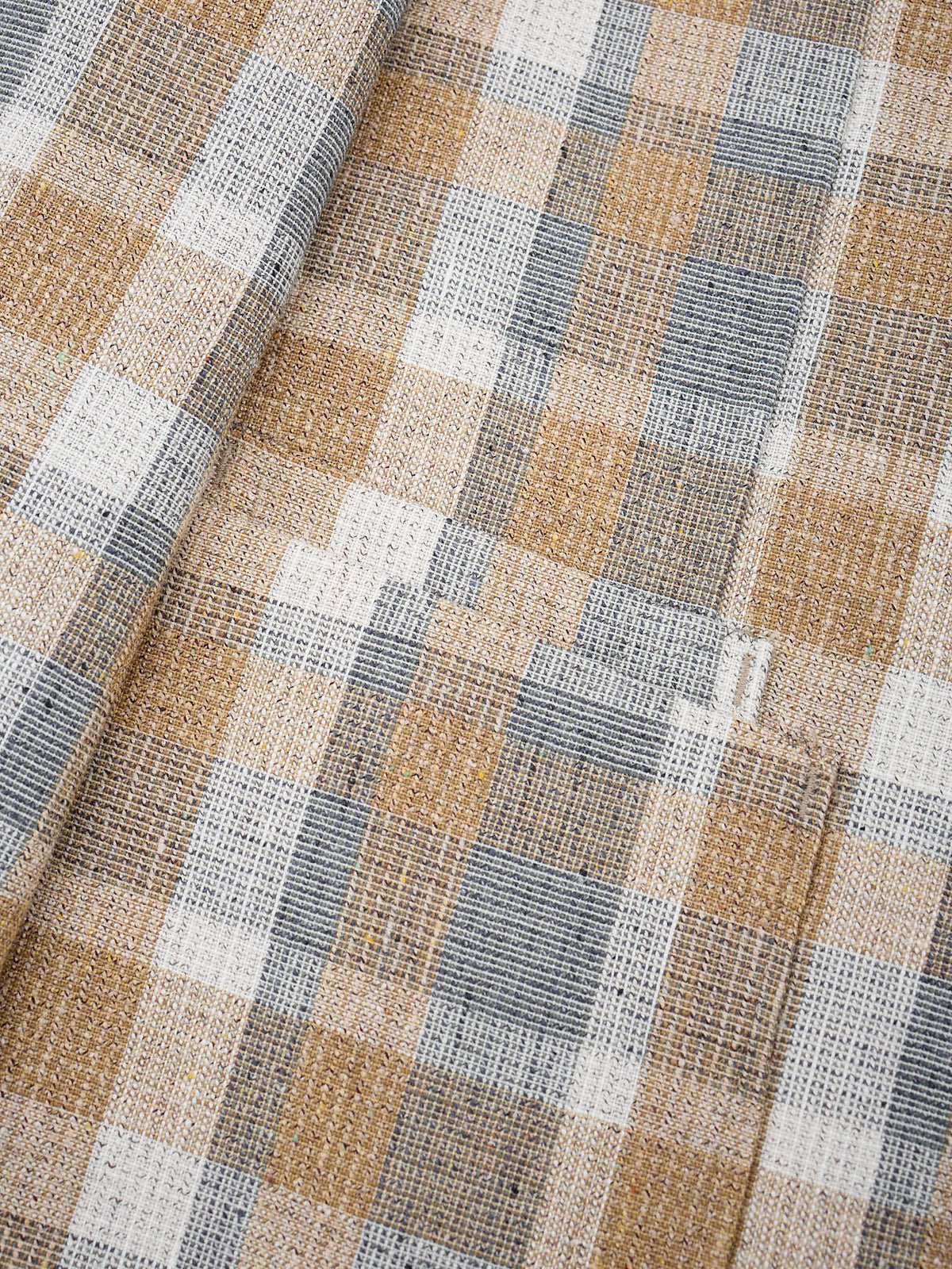 ERMENEGILDO ZEGNA Beige Plaid Wool-Silk-Linen Sport Jacket NEW
