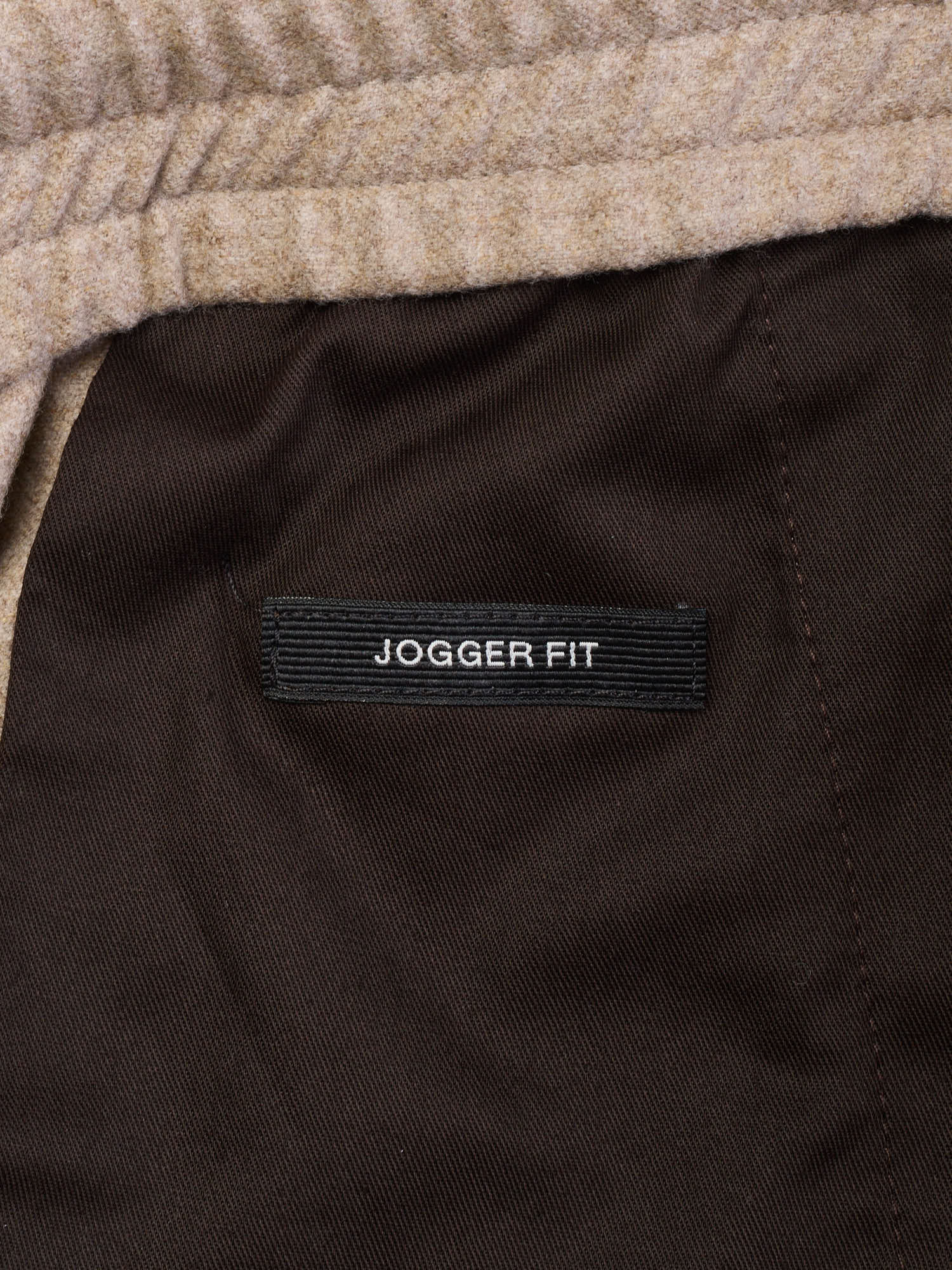 ERMENEGILDO ZEGNA 15milmil15 Light Taupe Wool-Silk-Cashmere Drawstring Pants