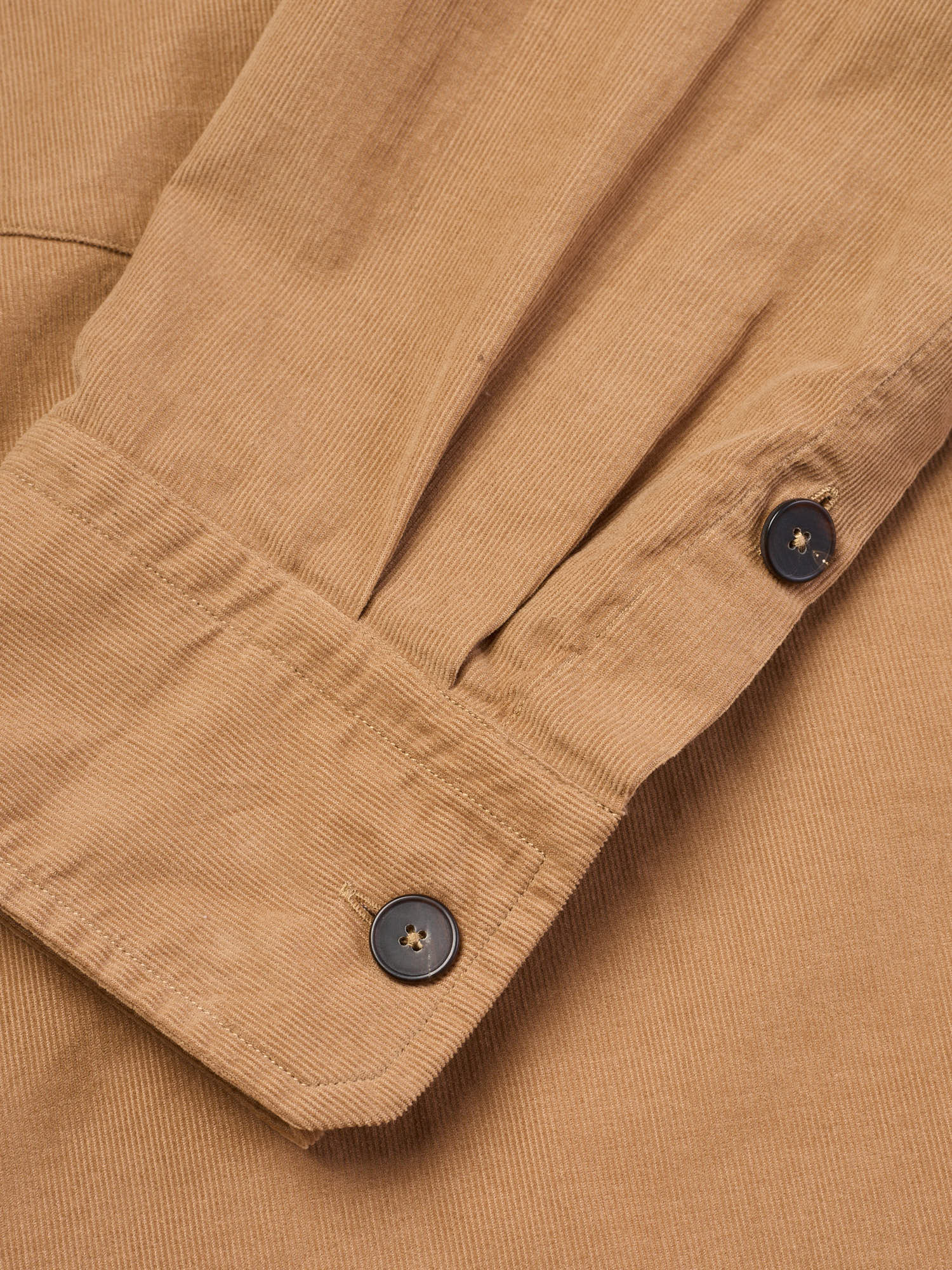 ERMENEGILDO ZEGNA Brown Cotton Corduroy Western Shirt L NEW