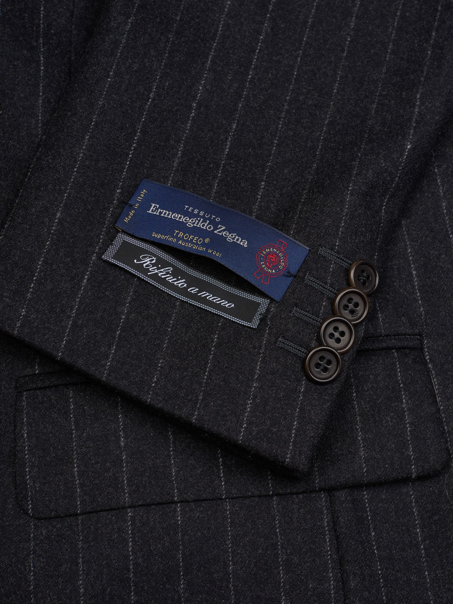 Castangia for Sir Wilson ERMENEGILDO ZEGNA Trofeo Gray Virgin Wool Suit