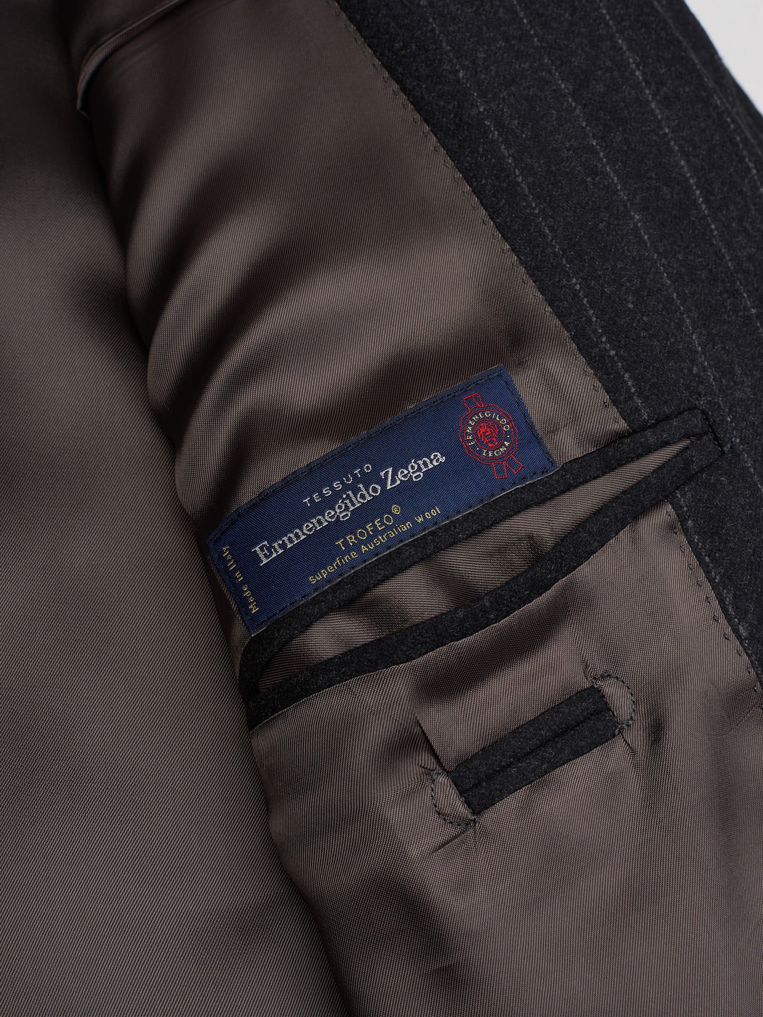 Castangia for Sir Wilson ERMENEGILDO ZEGNA Trofeo Gray Virgin Wool Suit