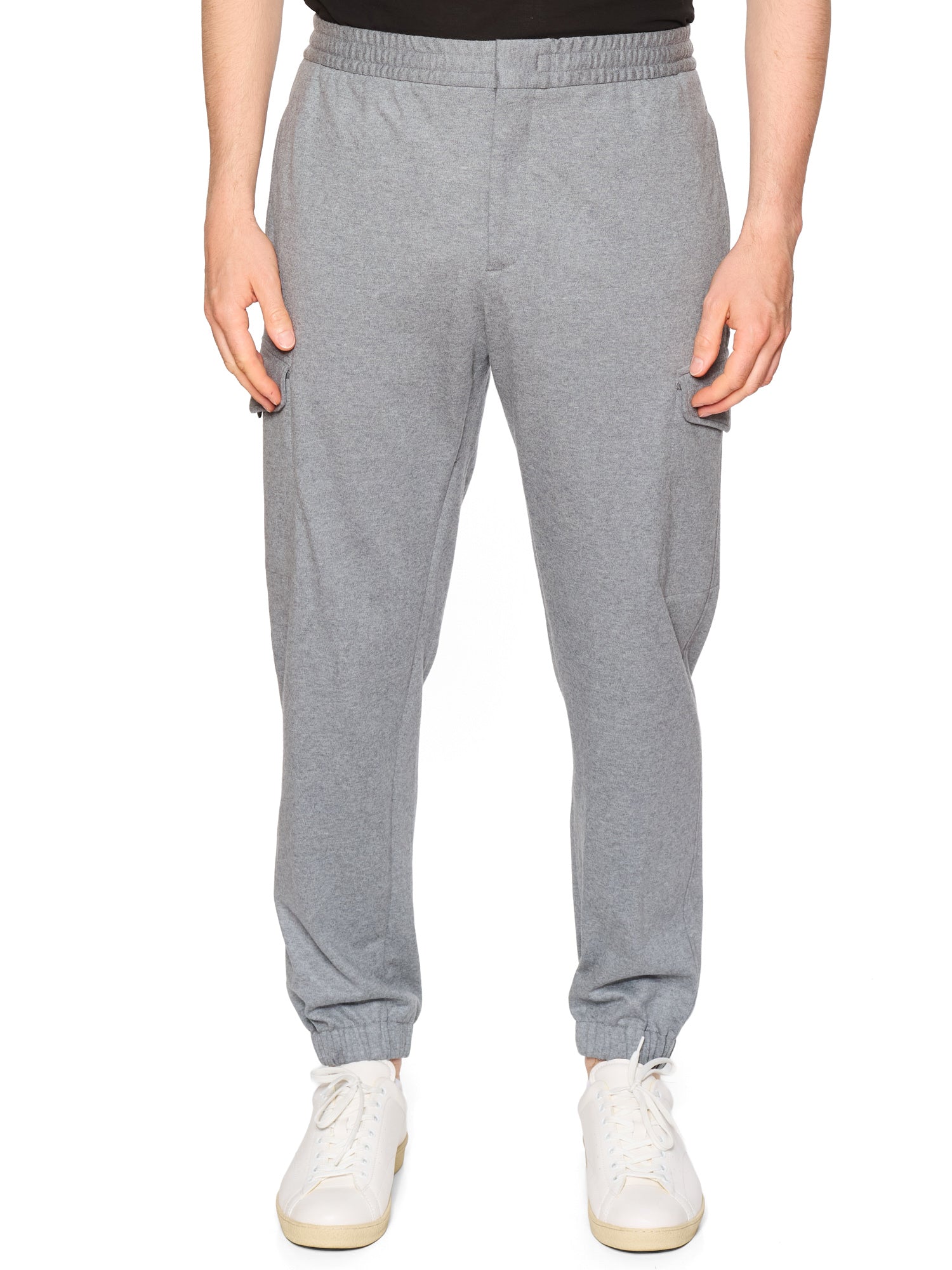 ERMENEGILDO ZEGNA Jerseywear Gray Wool Cargo Sweatpants EU 52 NEW US 36