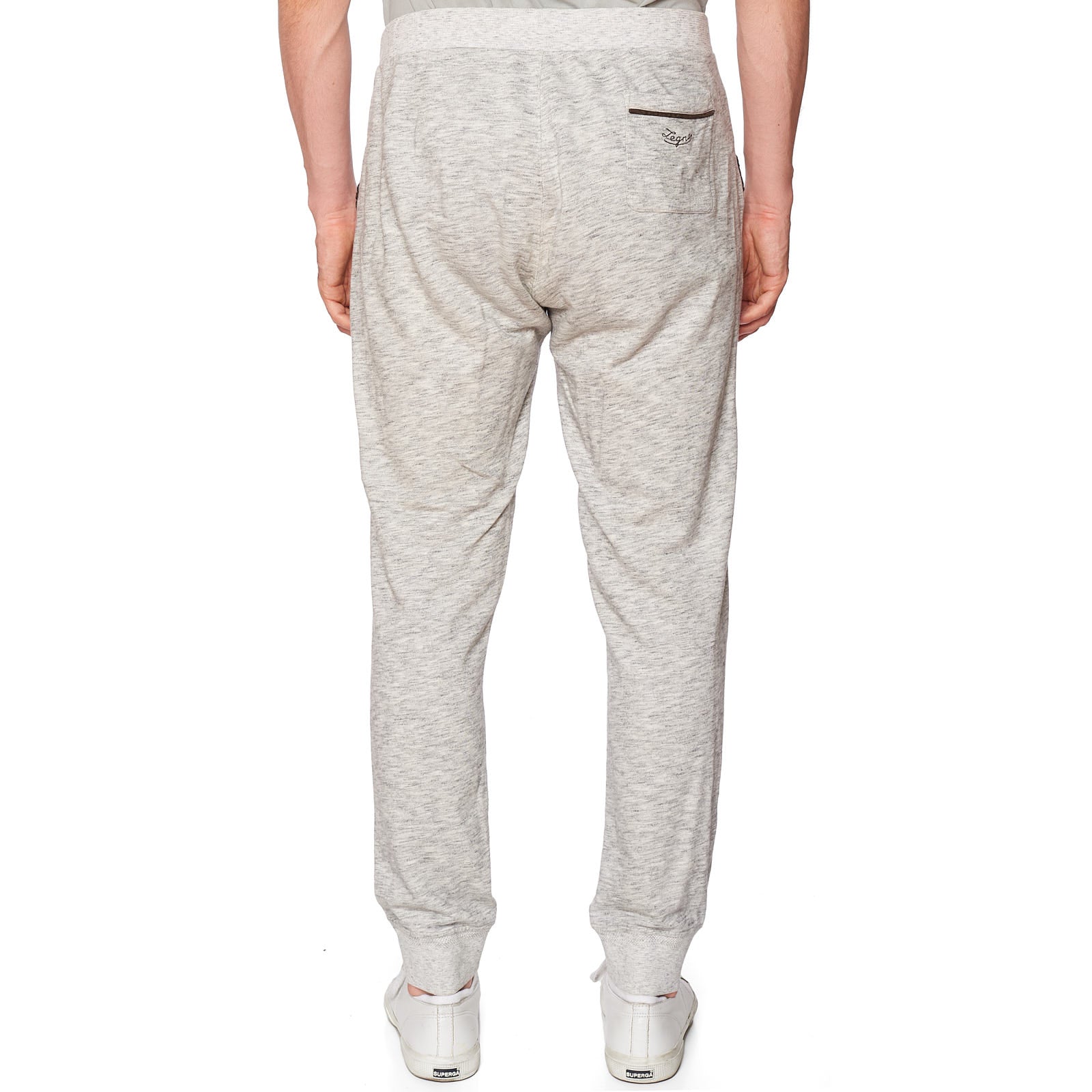 Ermenegildo Zegna Tapered Embroidered Mélange Loopback Cotton-Jersey Sweatpants