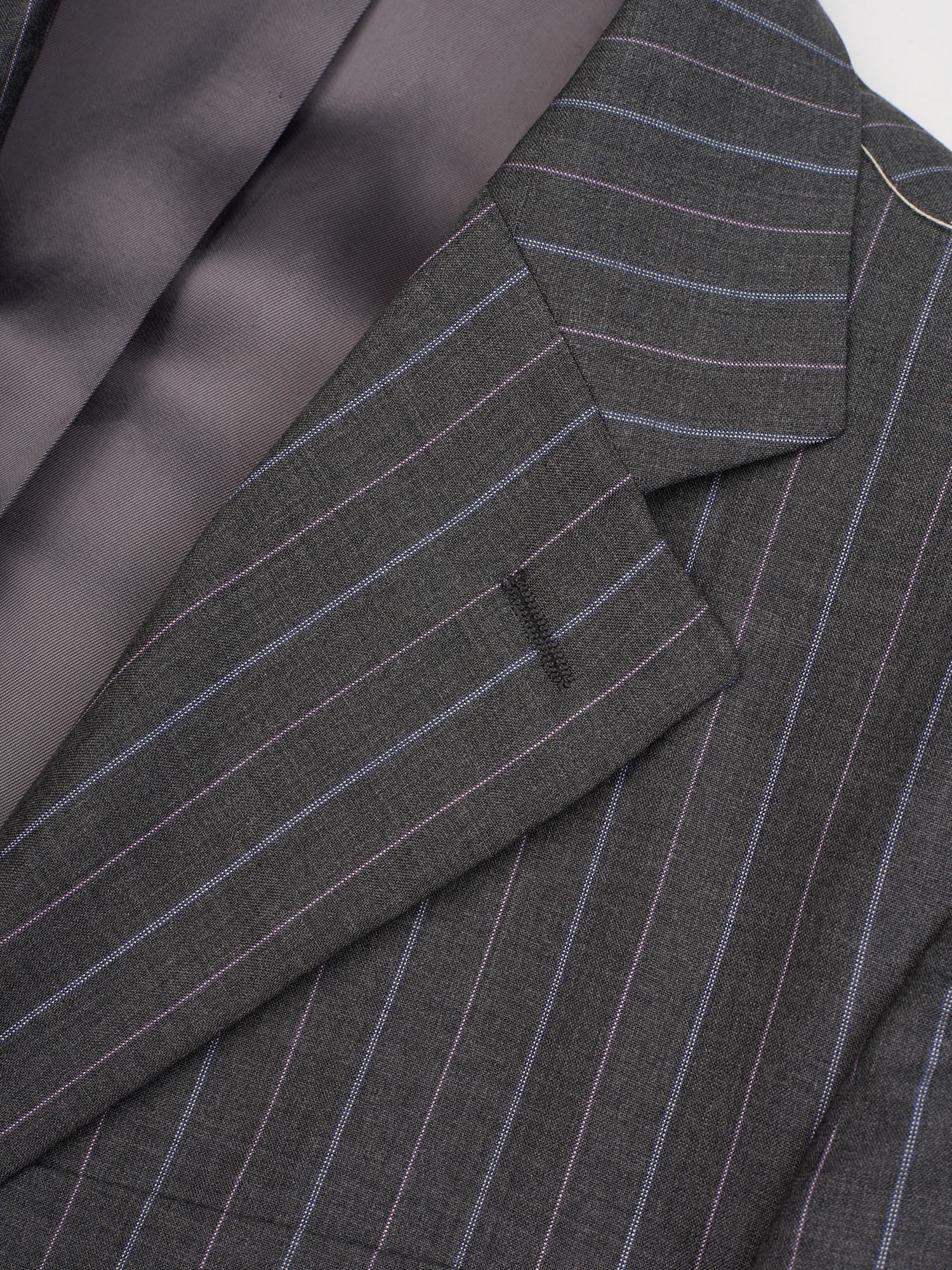 Sir Wilson ERMENEGILDO ZEGNA Shang Gray Striped Silk-Wool Suit