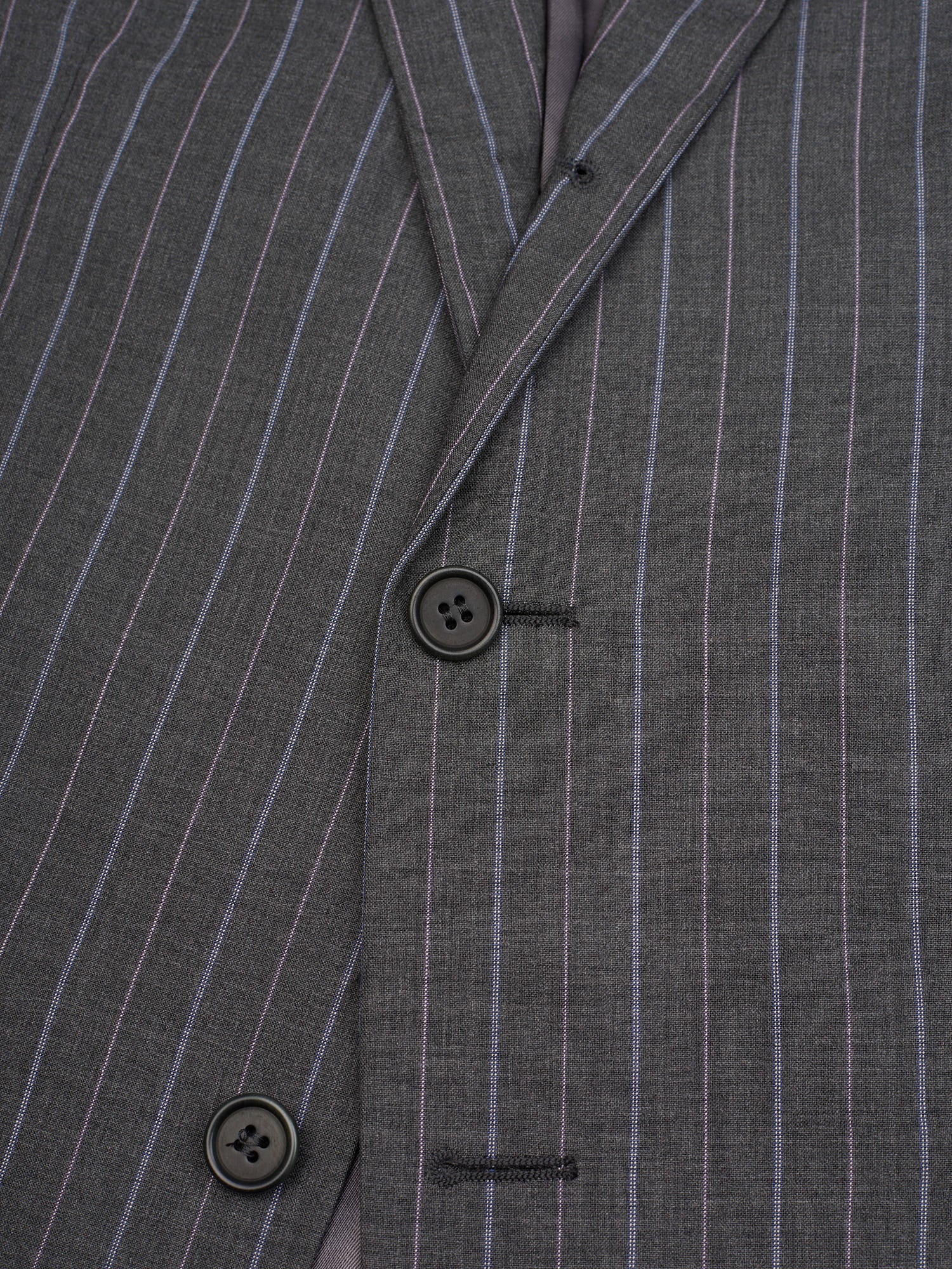 Sir Wilson ERMENEGILDO ZEGNA Shang Gray Striped Silk-Wool Suit