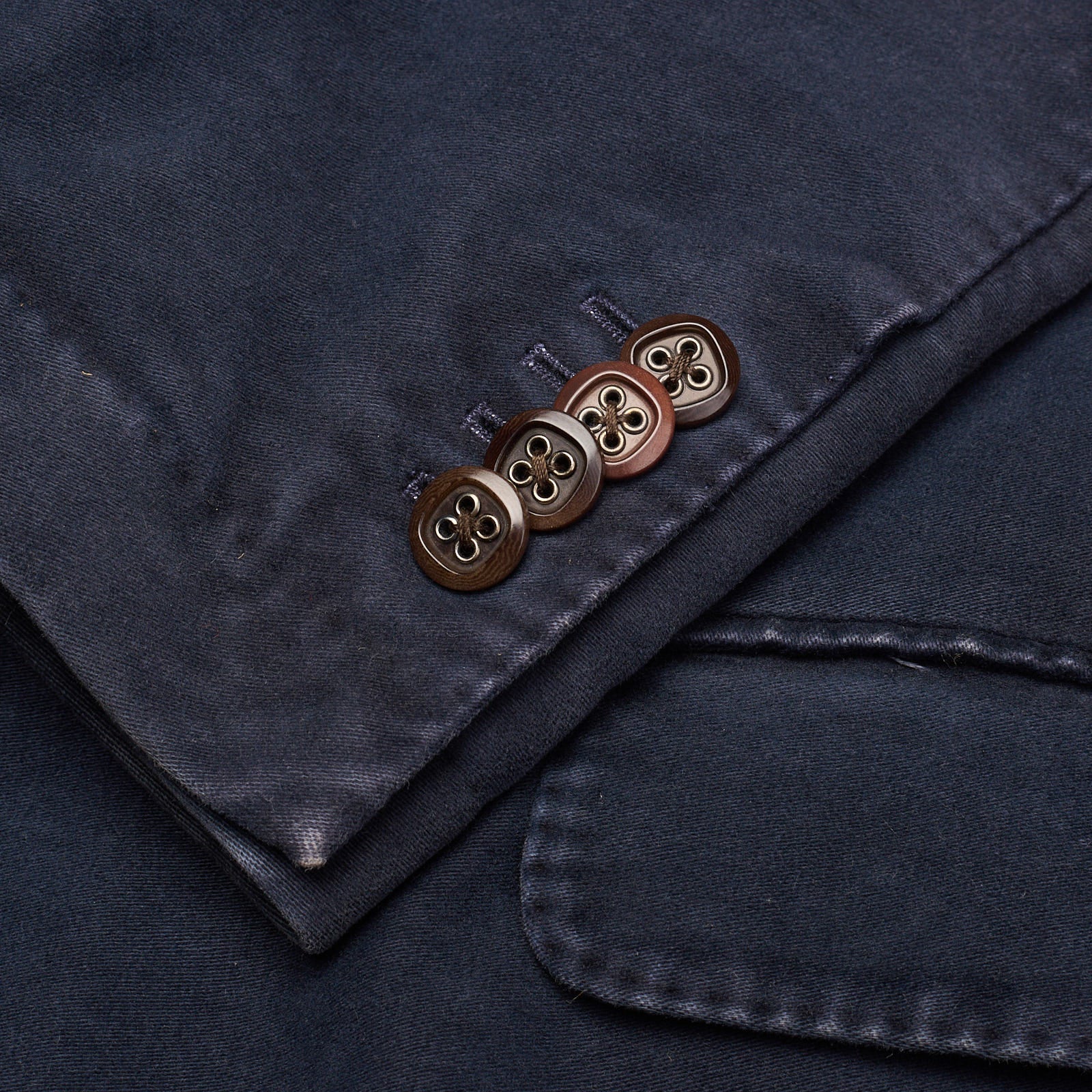 ETRO Milano Blue Moleskin Garment Dyed Cotton Coat EU 50 US 40