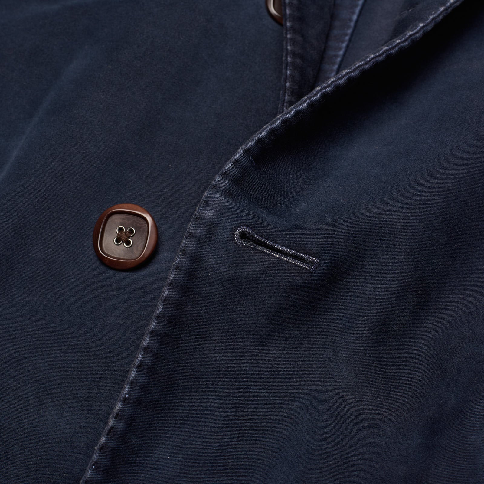 ETRO Milano Blue Moleskin Garment Dyed Cotton Coat EU 50 US 40