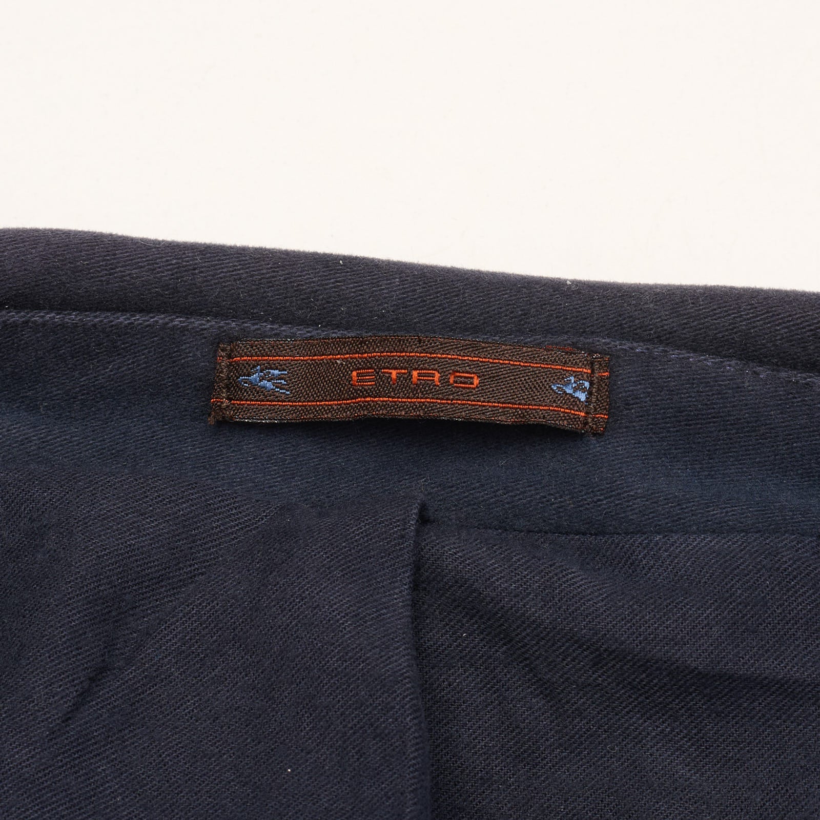 ETRO Milano Blue Moleskin Garment Dyed Cotton Coat EU 50 US 40