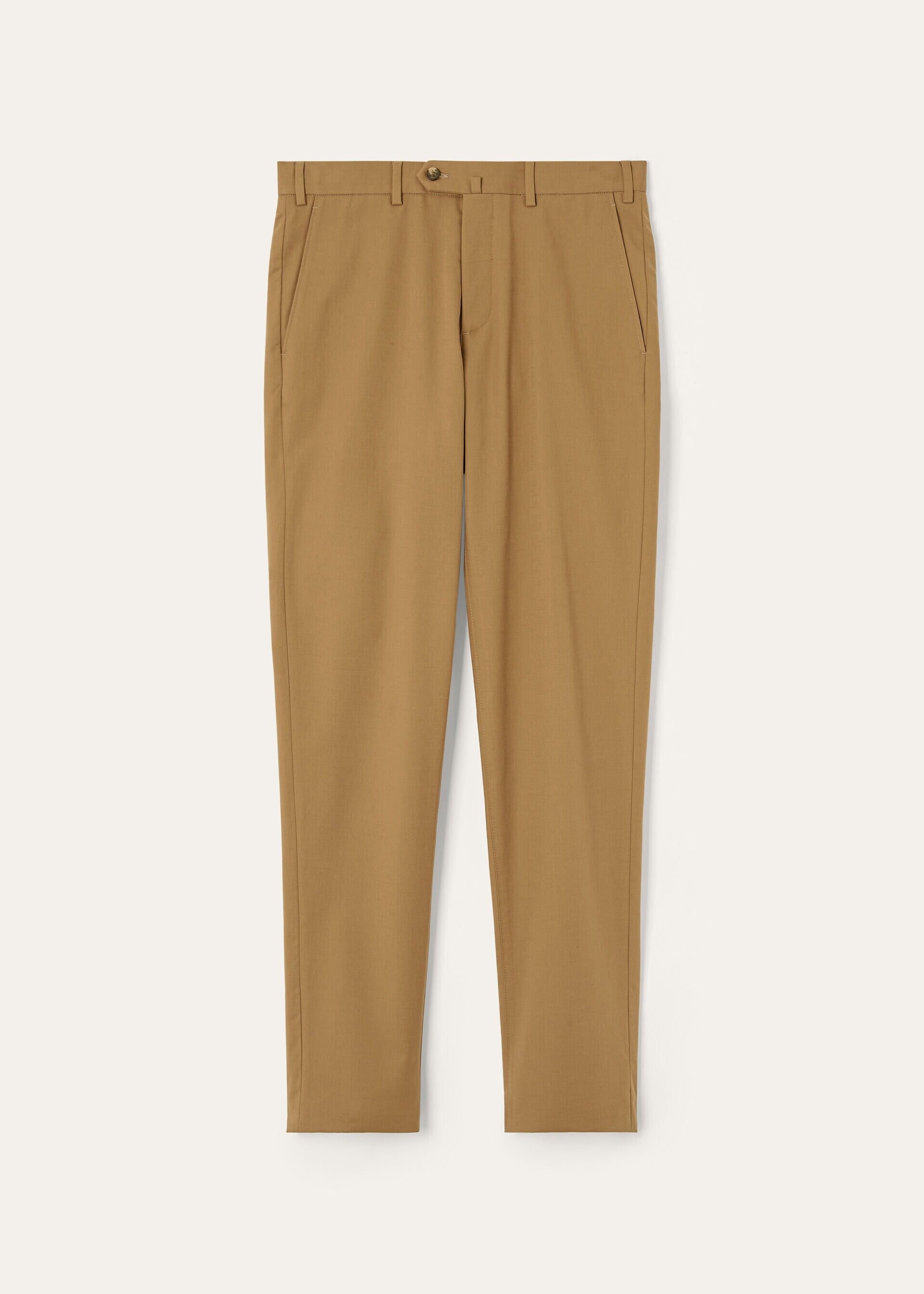 LORO PIANA Carlo Cotton Dusty Khaki Carlo Trousers Hyannis Slim Fit Stretch