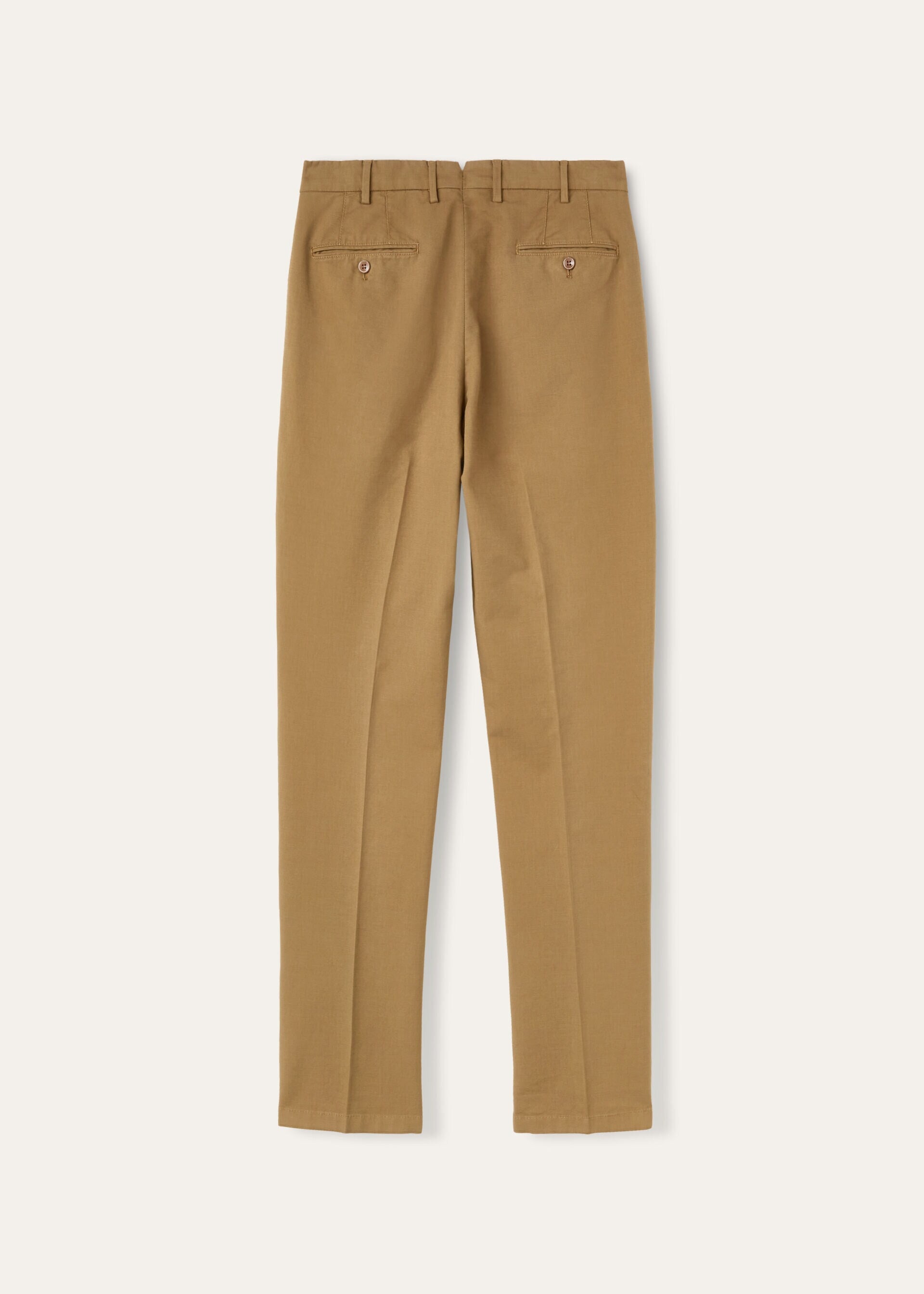 LORO PIANA Carlo Cotton Dusty Khaki Carlo Trousers Hyannis Slim Fit Stretch