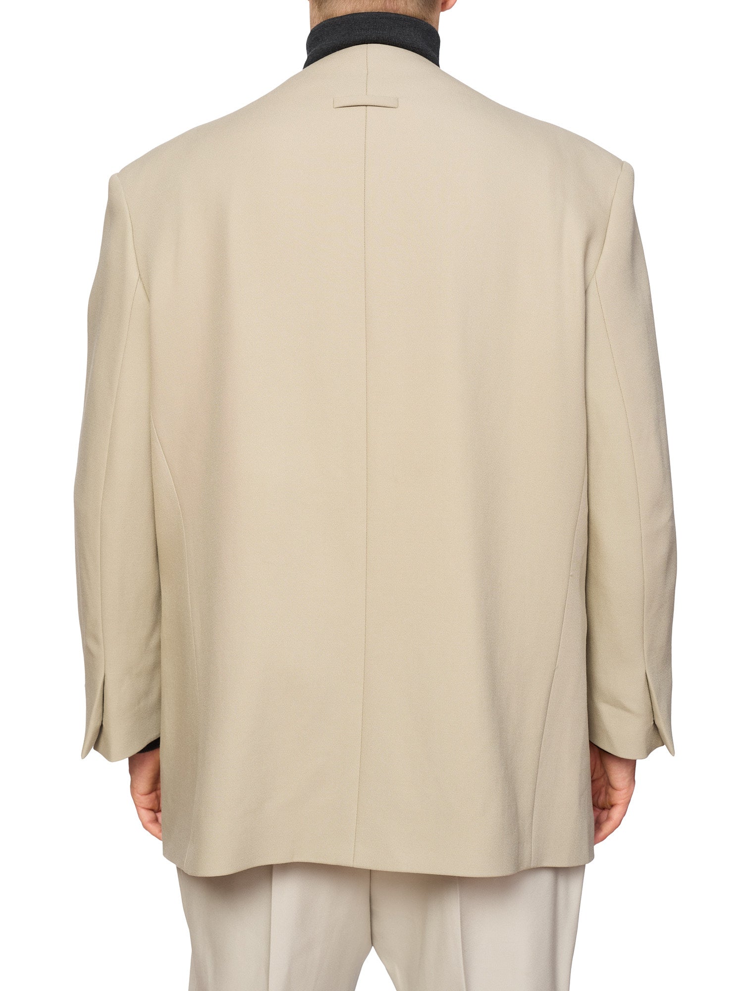 FEAR OF GOD Beige Eternal Virgin Wool Lapelless Jacket EU 50 NEW US 40