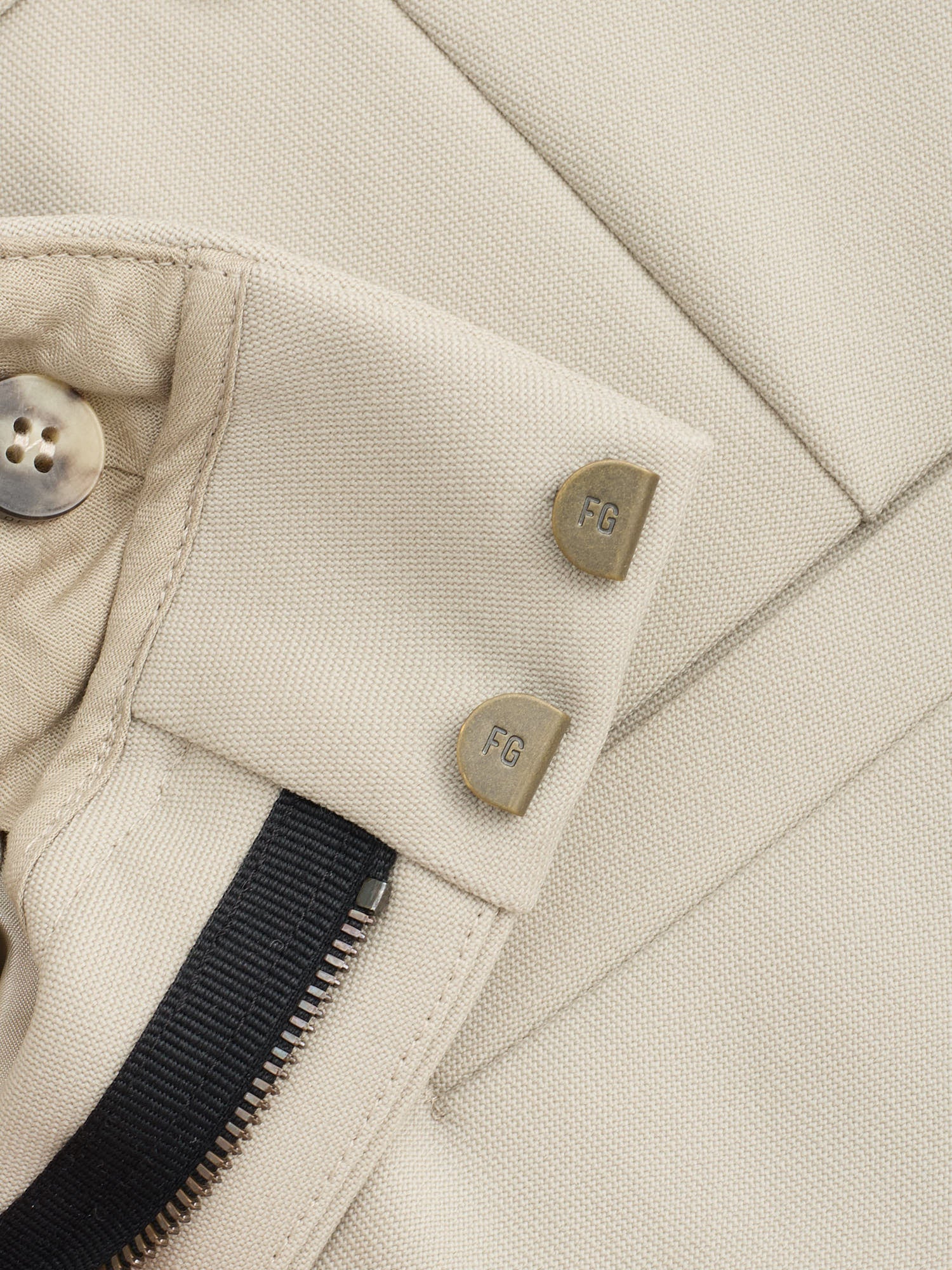 FEAR OF GOD Beige Wool Gabardine Dress Pants Tapered US 36 NEW EU 52