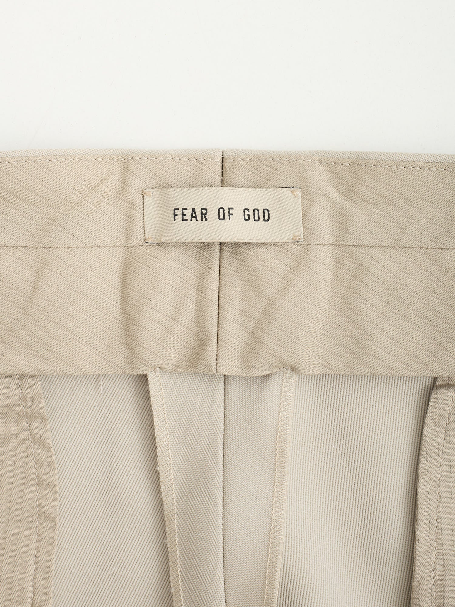 FEAR OF GOD Beige Wool Gabardine Dress Pants Tapered US 36 NEW EU 52