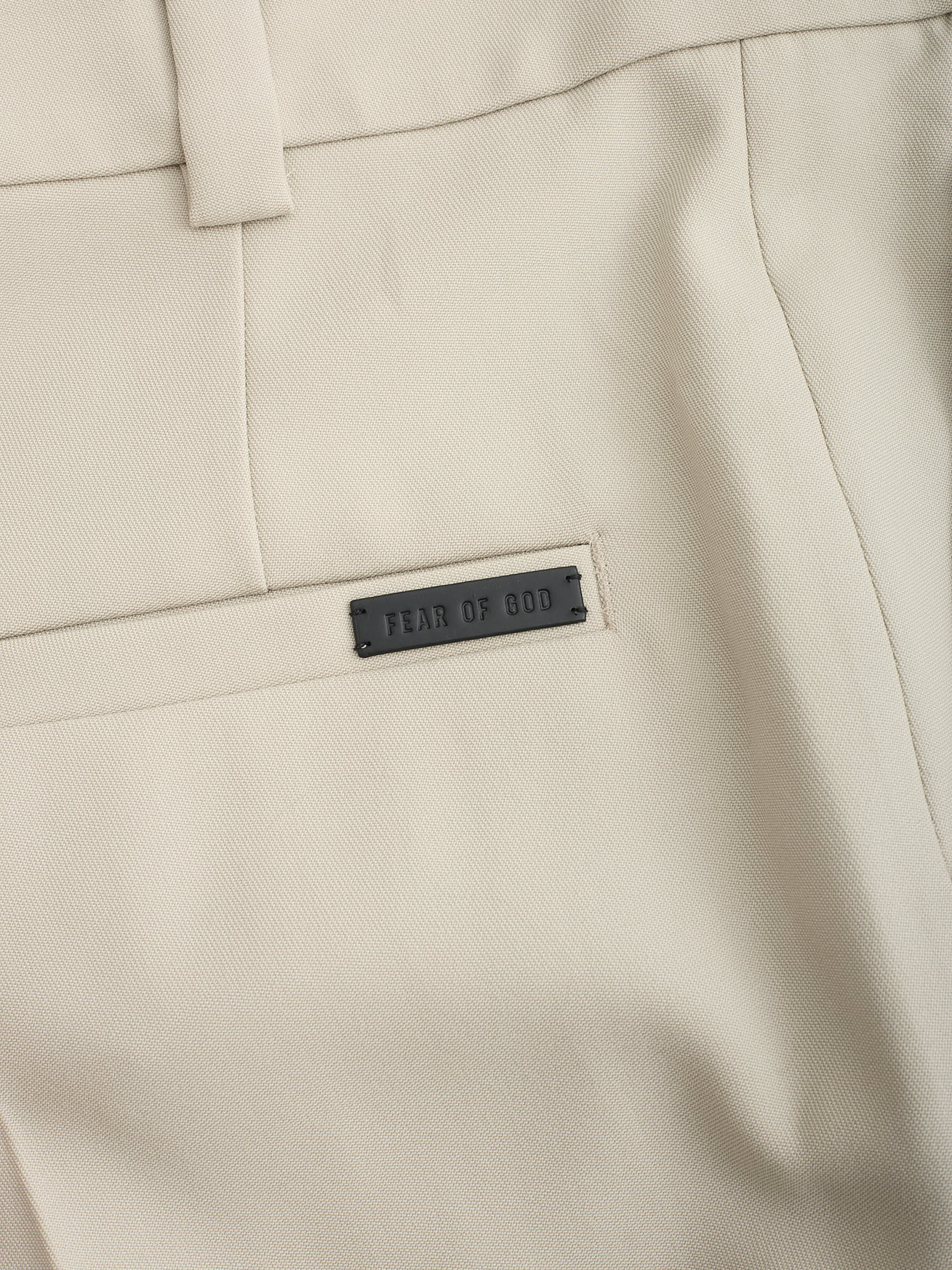 FEAR OF GOD Beige Wool Gabardine Dress Pants Tapered US 36 NEW EU 52