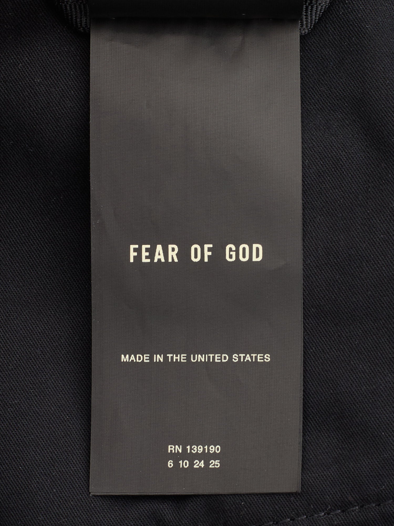FEAR OF GOD Black Denim Cotton Straight Leg Jeans NEW Size 36 Made in USA