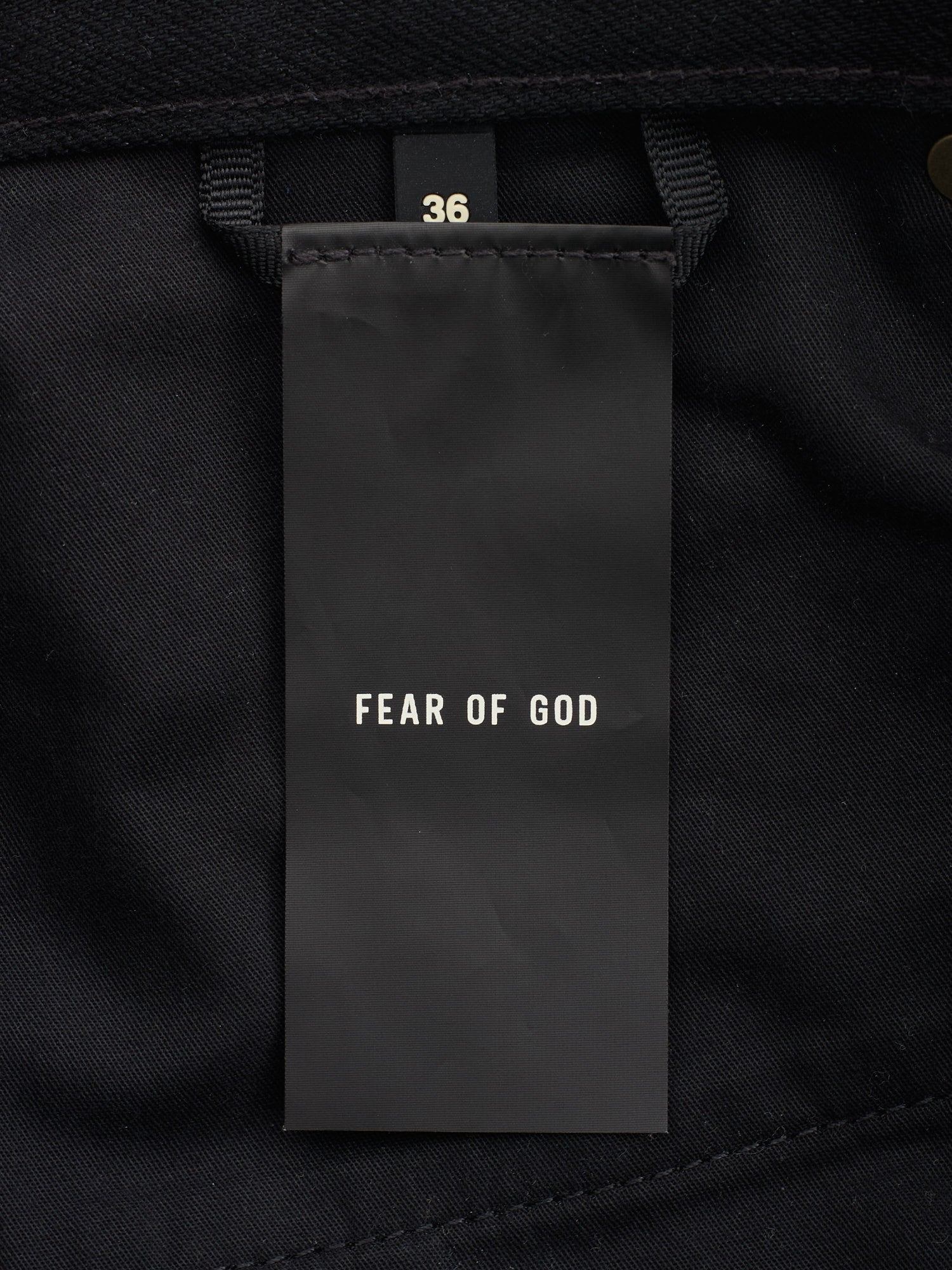 FEAR OF GOD Black Denim Cotton Straight Leg Jeans NEW Size 36 Made in USA