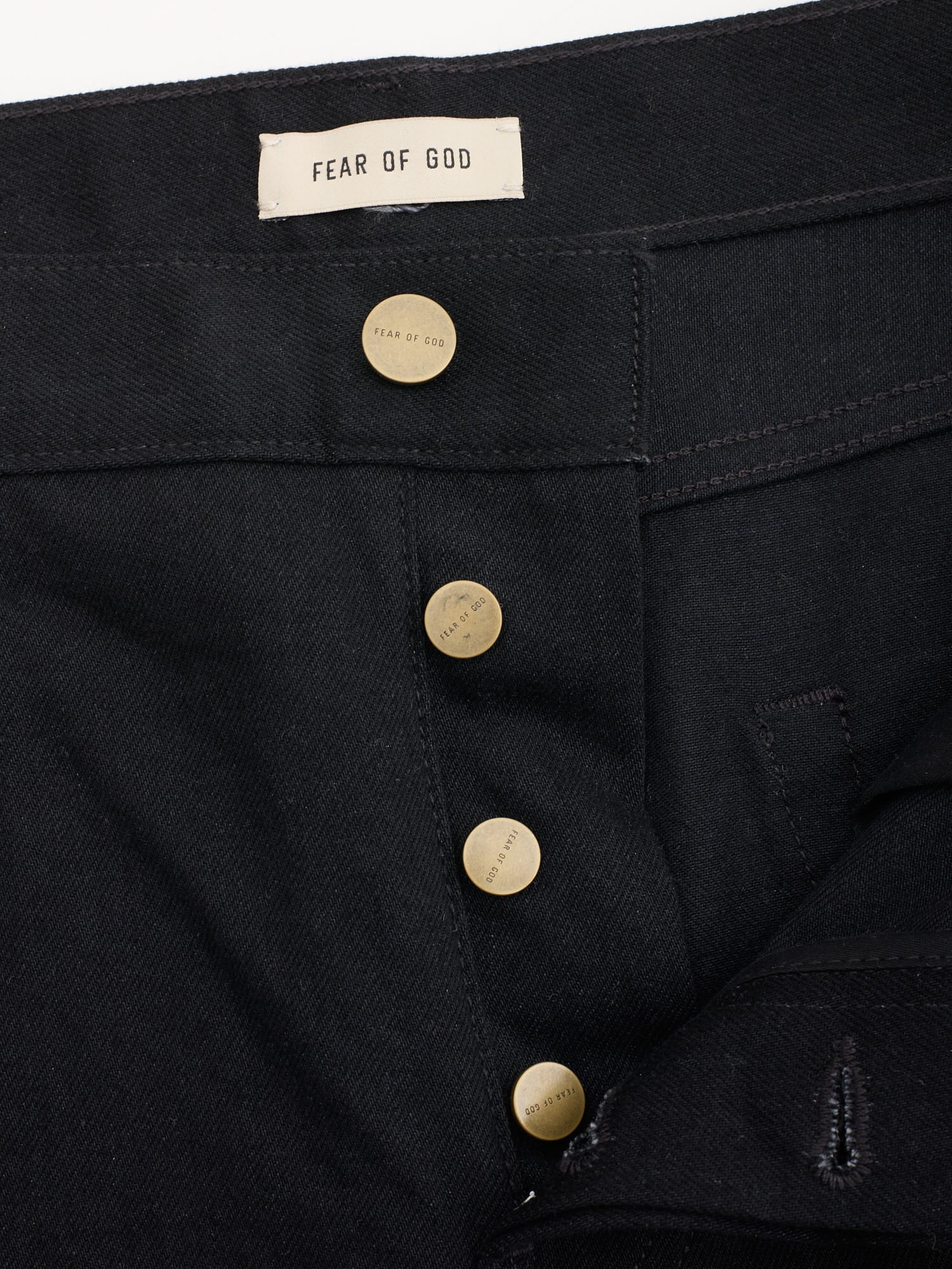 FEAR OF GOD Black Denim Cotton Straight Leg Jeans NEW Size 36 Made in USA