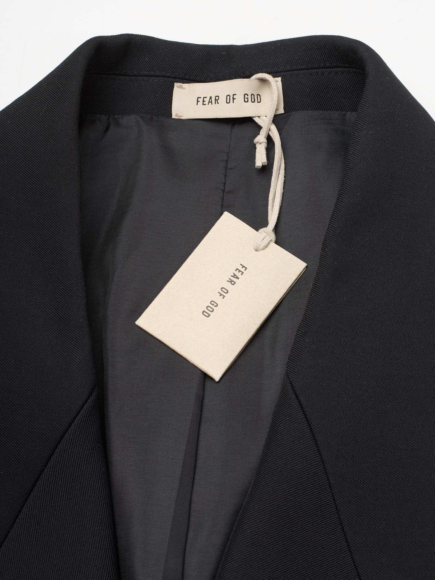 FEAR OF GOD Black Virgin Wool-Cotton DB Suit Jacket EU 50 NEW US 40