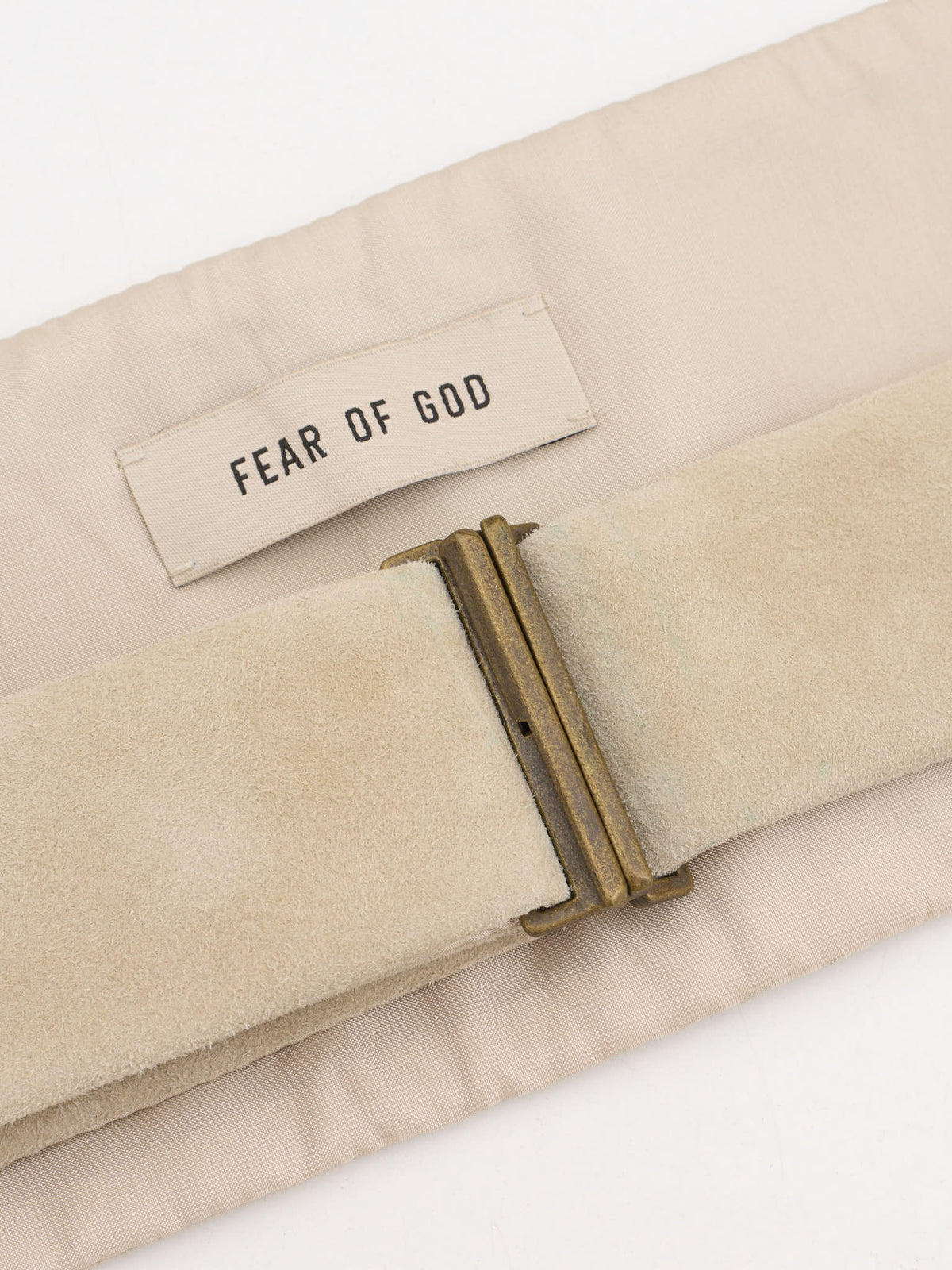 FEAR OF GOD Dusty Beige Suede Leather Cummerbund Belt NEW