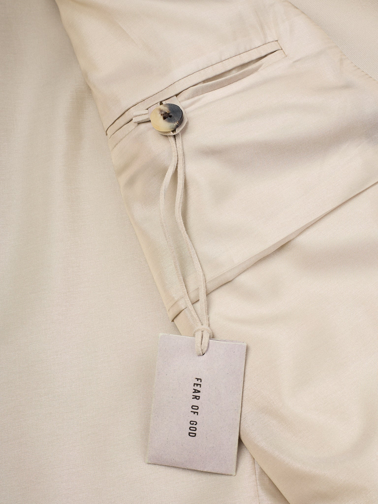 FEAR OF GOD Eternal Beige Wool One Button Suit Jacket
