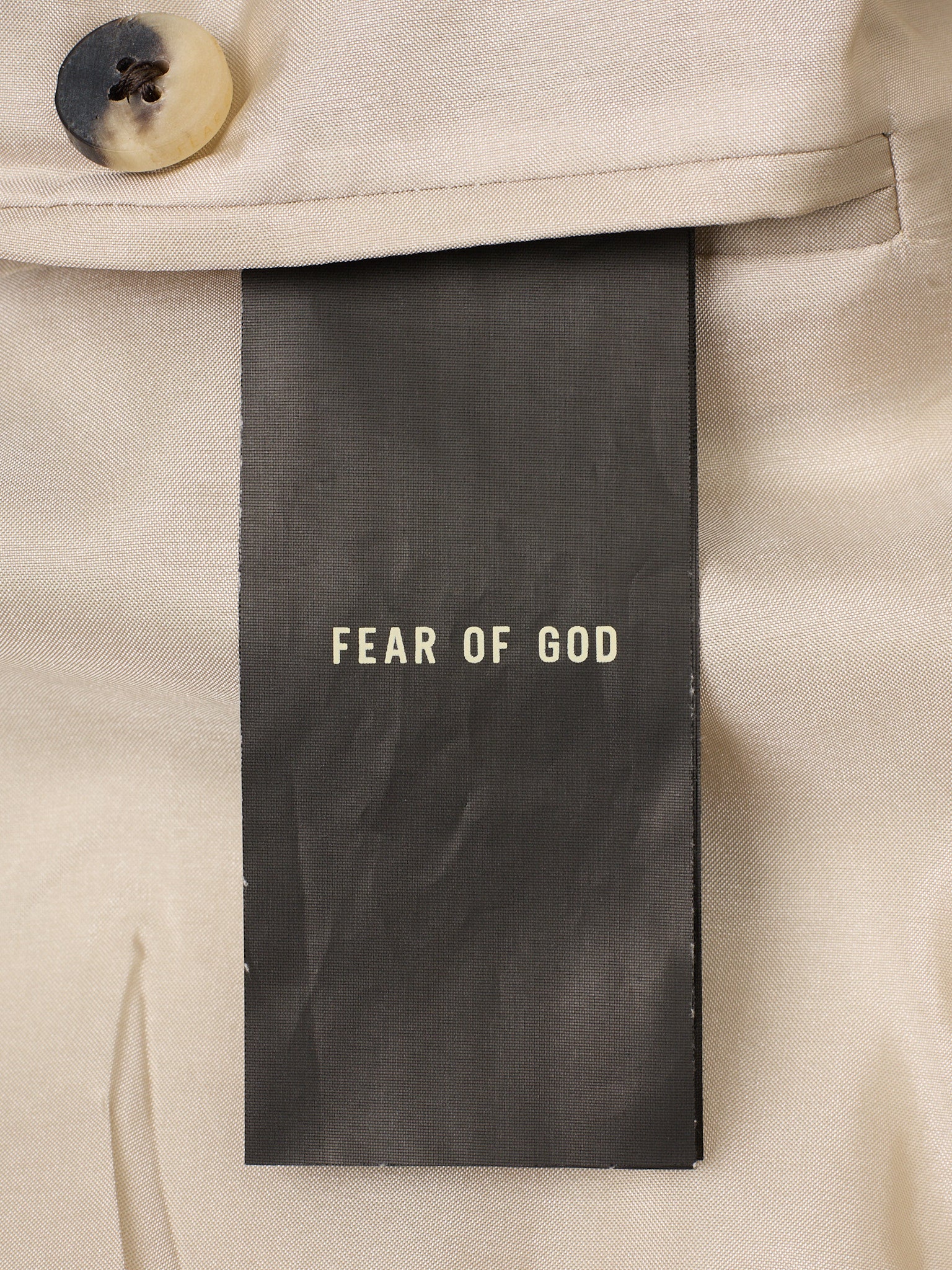 FEAR OF GOD Eternal Beige Wool One Button Suit Jacket