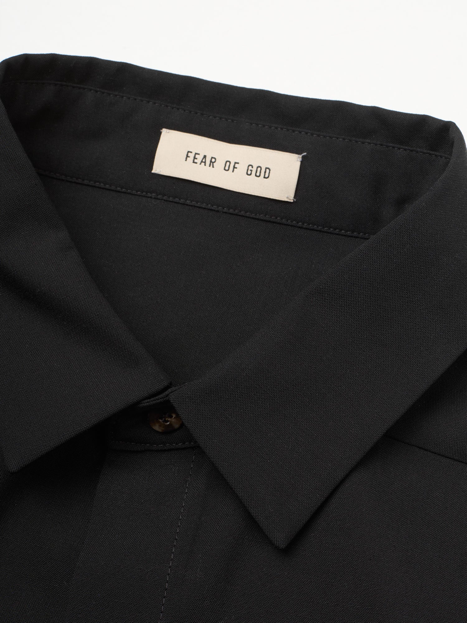 FEAR OF GOD Eternal Black Cotton Virgin Wool-Elastane Shirt NEW US L
