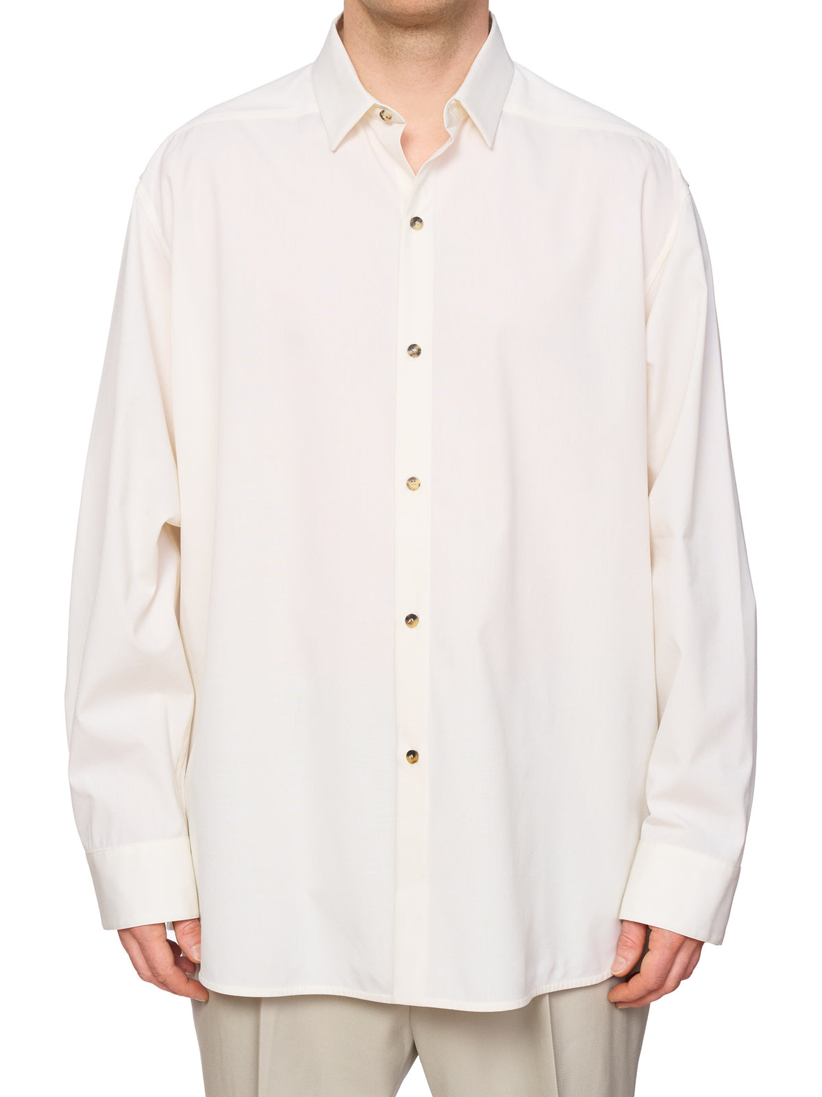 FEAR OF GOD Eternal Off-White Cotton Virgin Wool-Elastane Shirt 