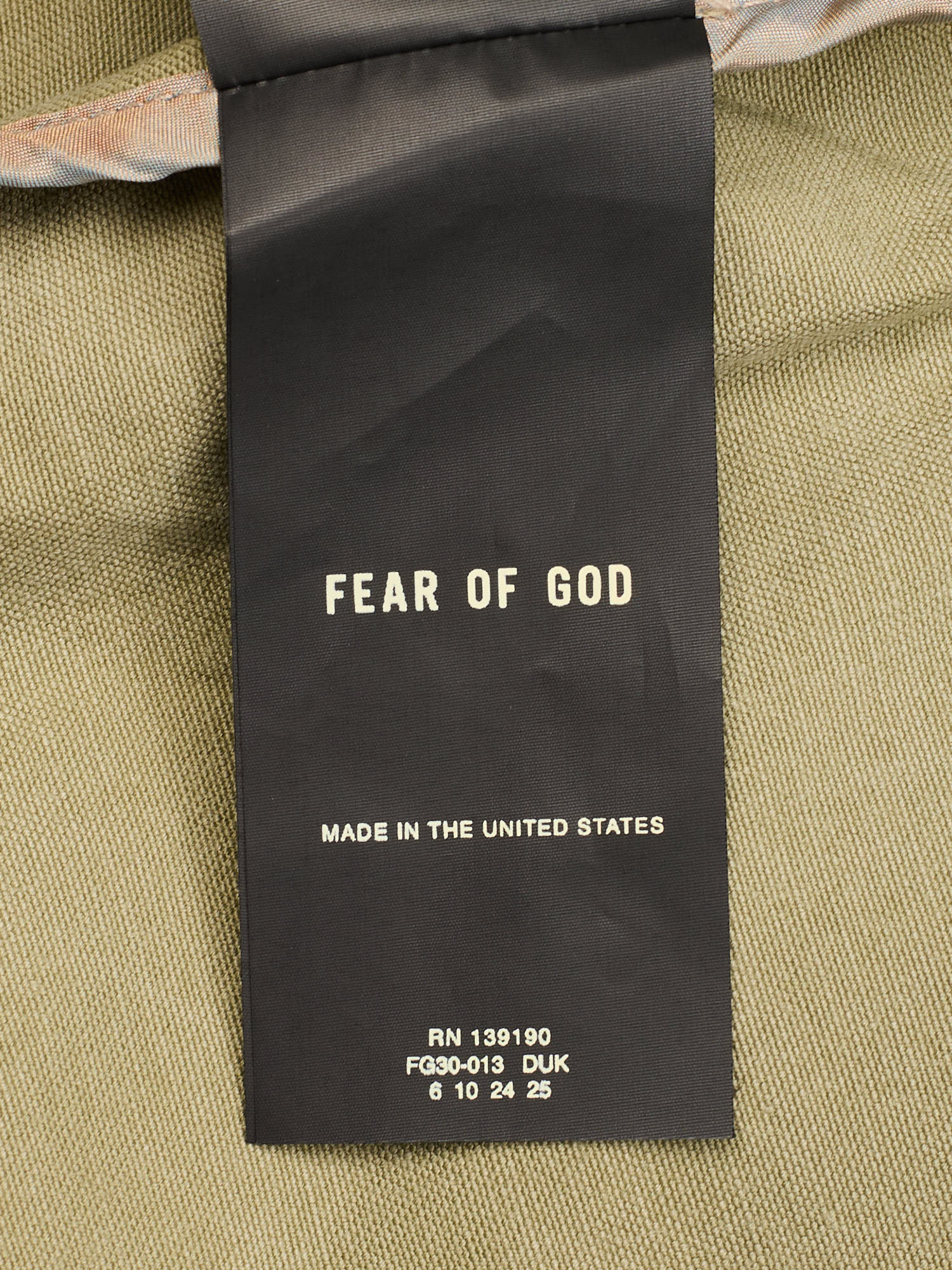 Fear of God Seventh Collection Khaki Parachute Jacket US L NEW