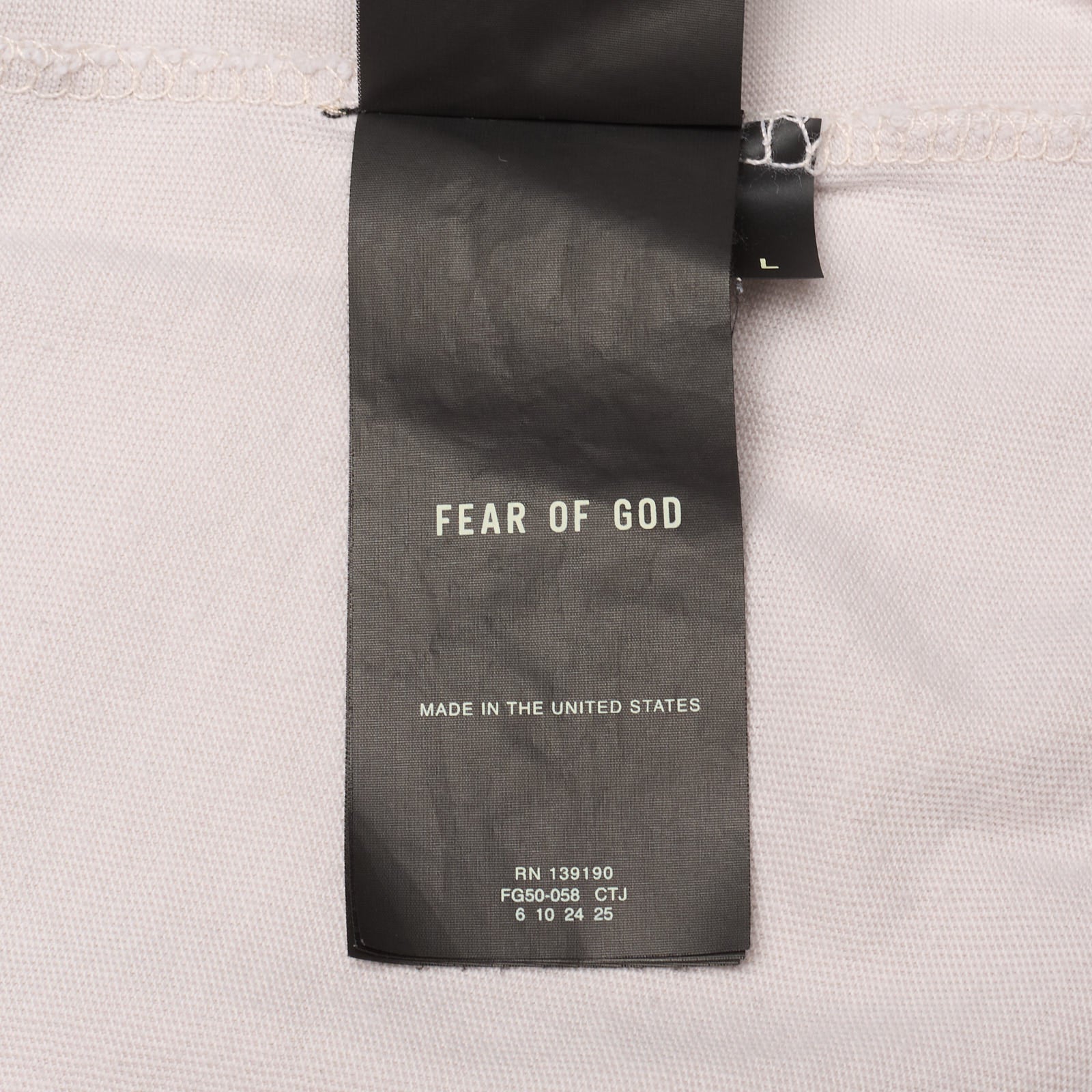 FEAR OF GOD Seventh Collection Beige Cotton Short Sleeve T-Shirt US Large