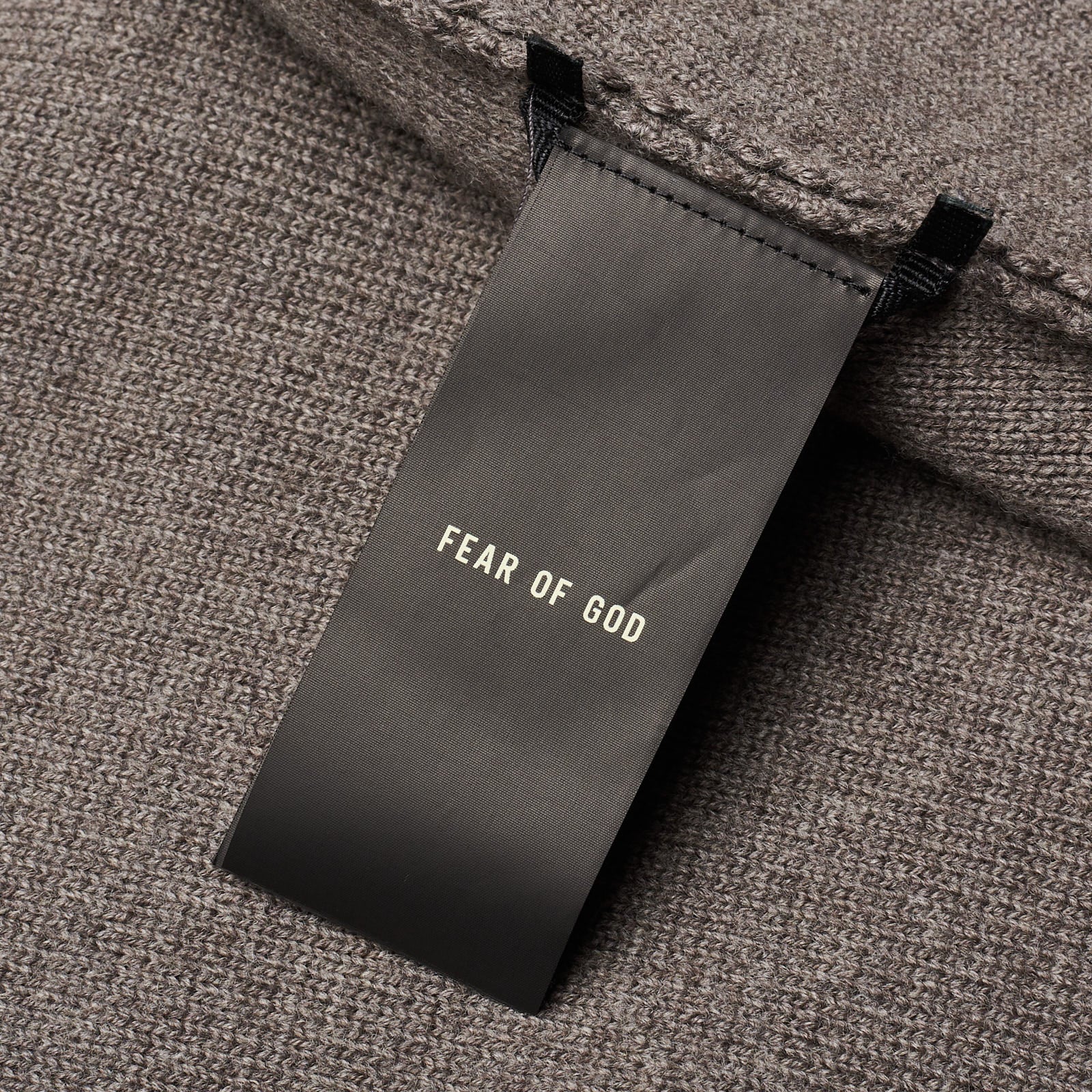 FEAR OF GOD Dusty Concrete Heather Virgin Wool Knit Crewneck Sweater NEW Size L FEAR OF GOD