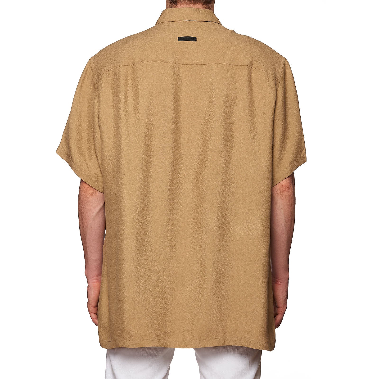 FEAR OF GOD Tan Short Sleeve Spread Collar Shirt NEW XL FEAR OF GOD