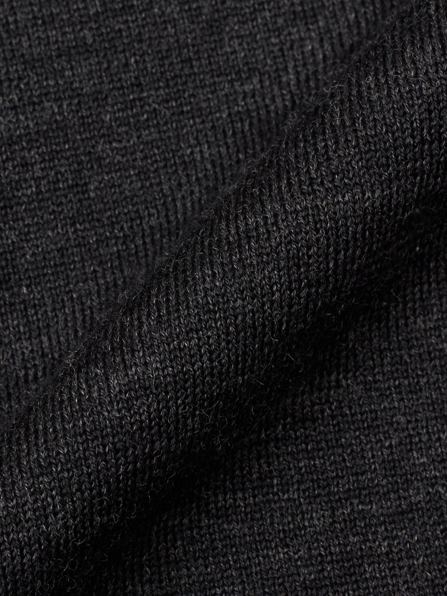 FEDELI Dark Gray Wool V-Neck Sweater