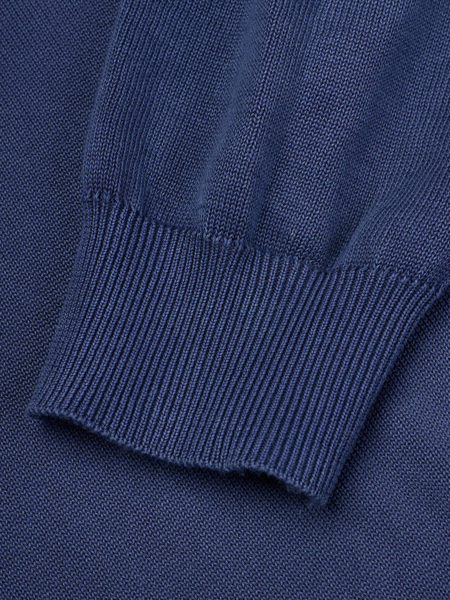 FEDELI Navy Blue Cotton Crewneck Sweater EU 56 US XXL