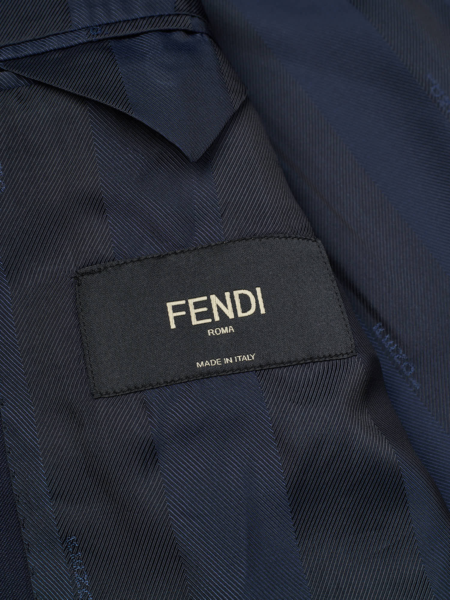 FENDI Navy Wool Blazer Jacket