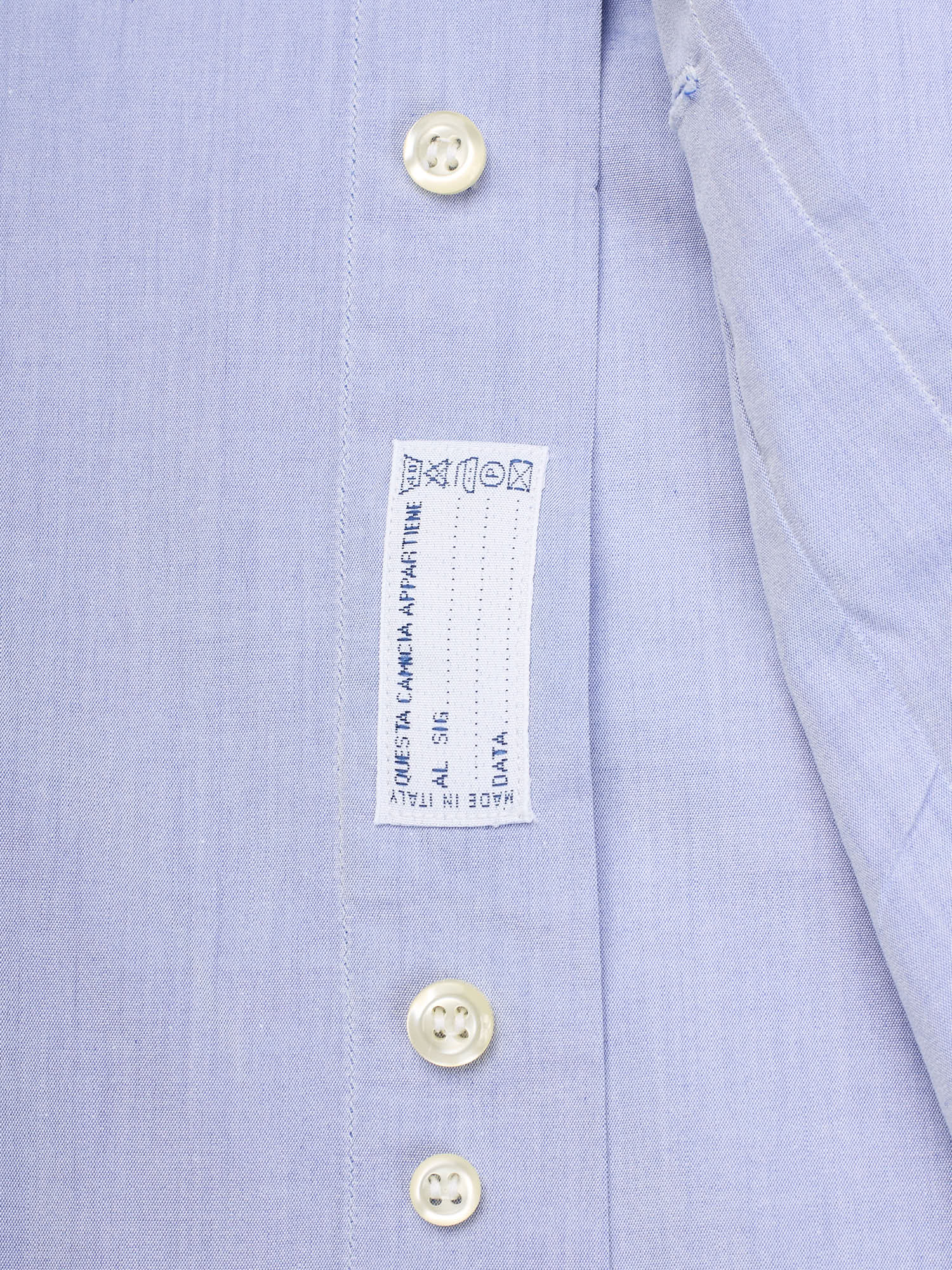 FENICIA Blue Plain Weave Cotton Standard Cuff Dress Shirt EU 38 NEW US 15