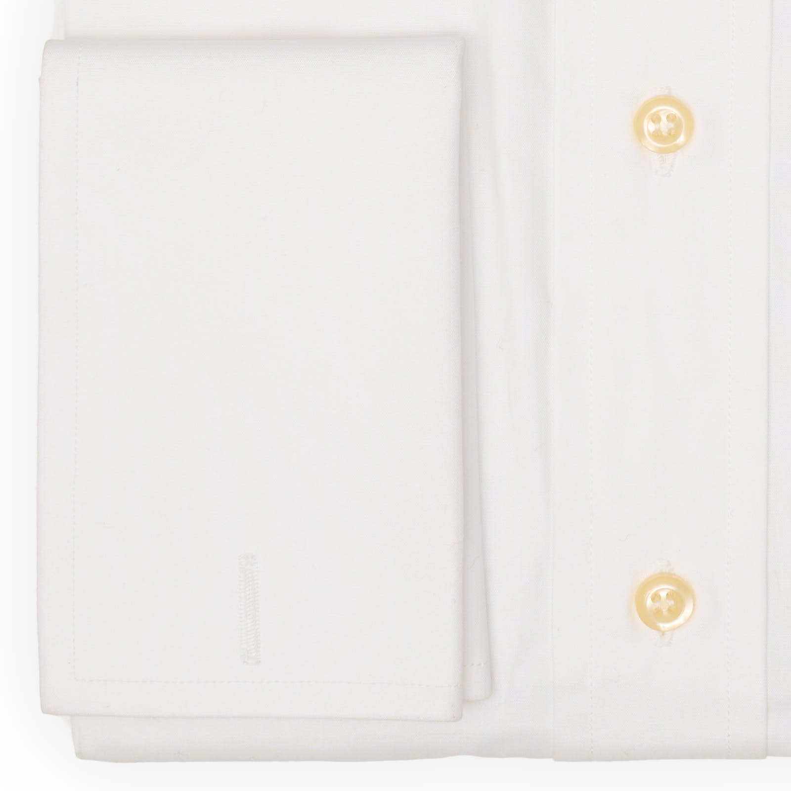 FENICIA White Poplin Cotton French Cuff Dress Shirt EU 38 NEW US 15