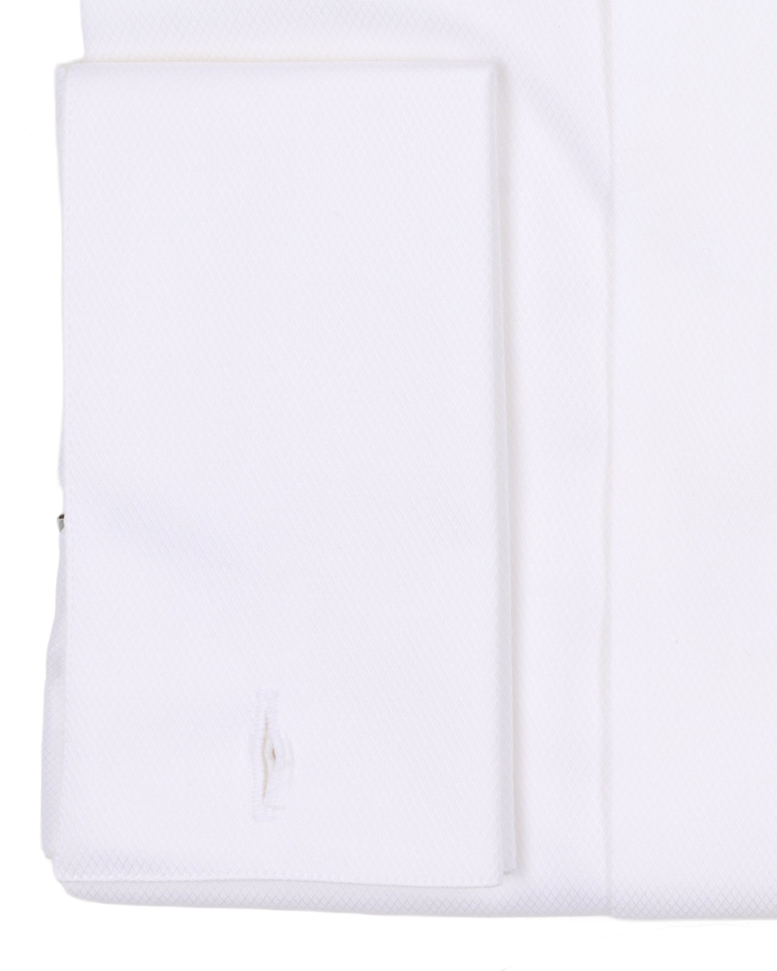 FENICIA Formal Tuxedo White Oxford French Cuff Dress Shirt NEW