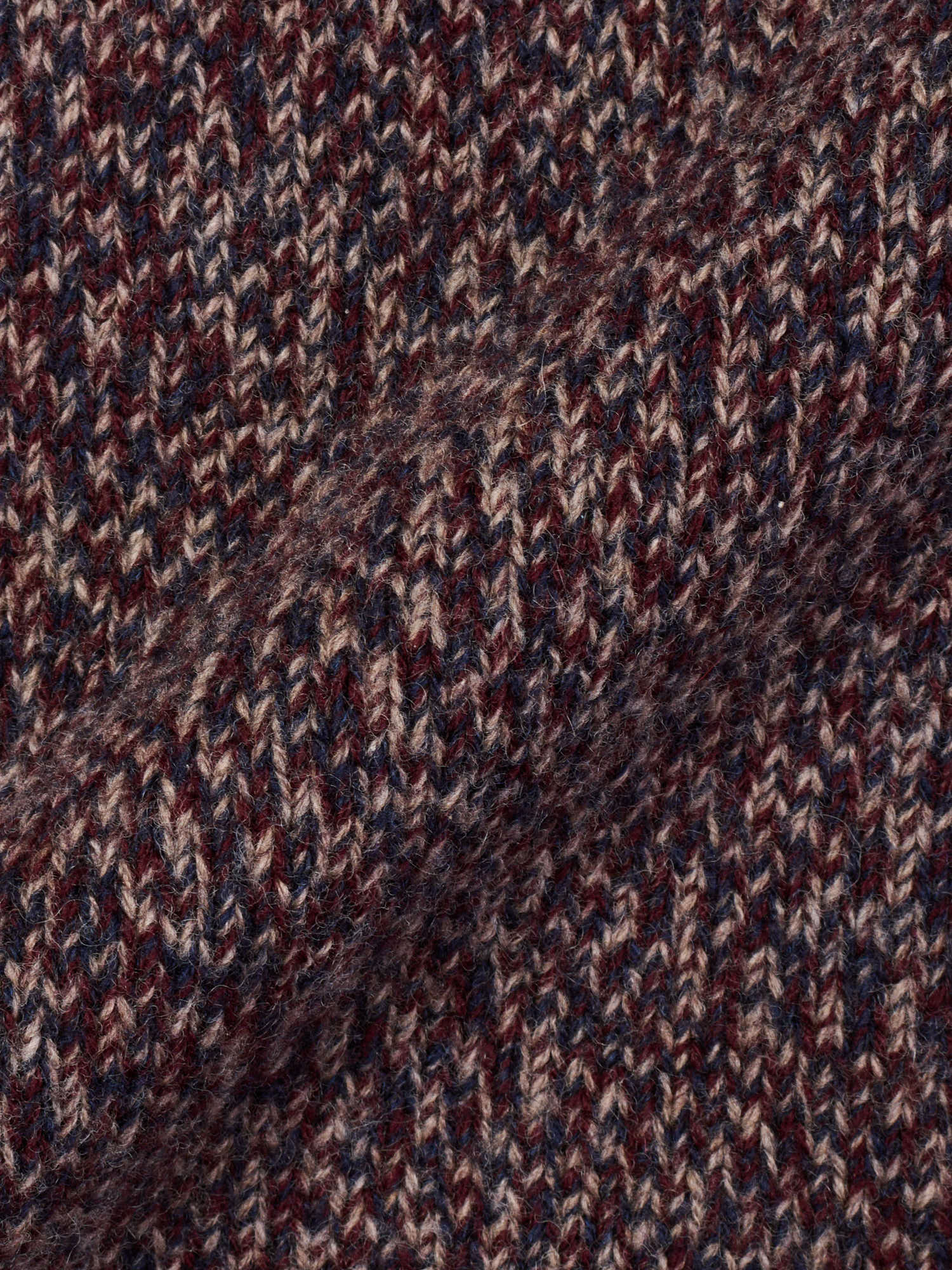 FERRANTE Royal Red Multicolor Merino s'120 Wool - Cashmere Sweater EU 50 US M