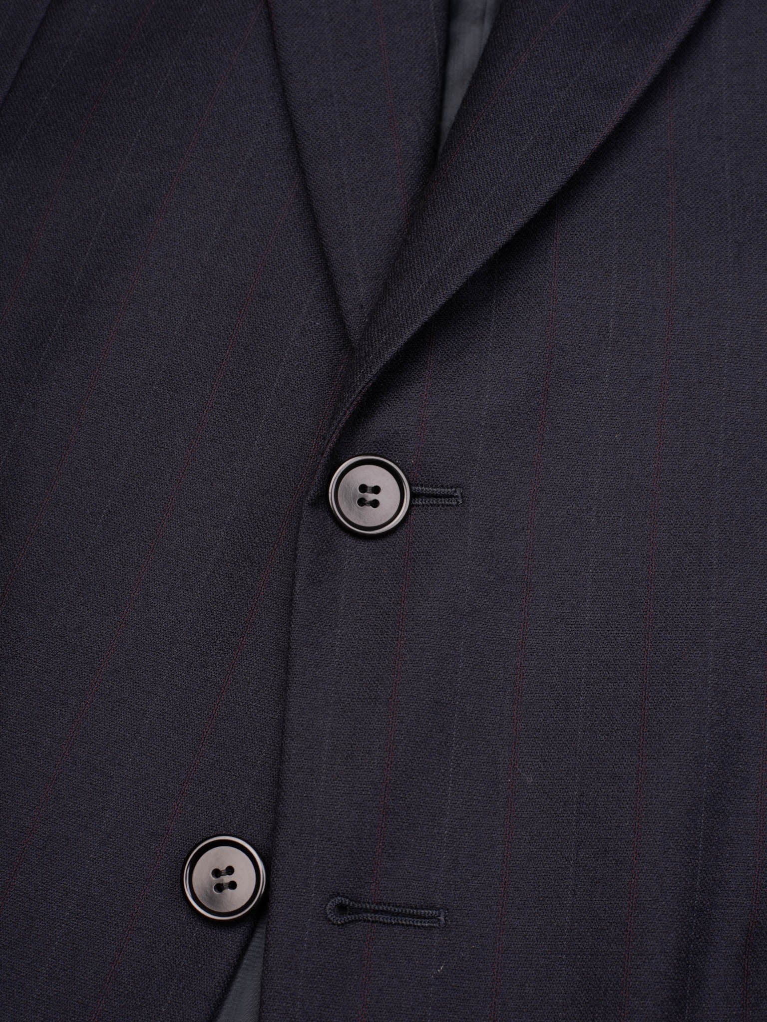 RENOMA Paris Navy Blue Striped Virgin Wool Suit