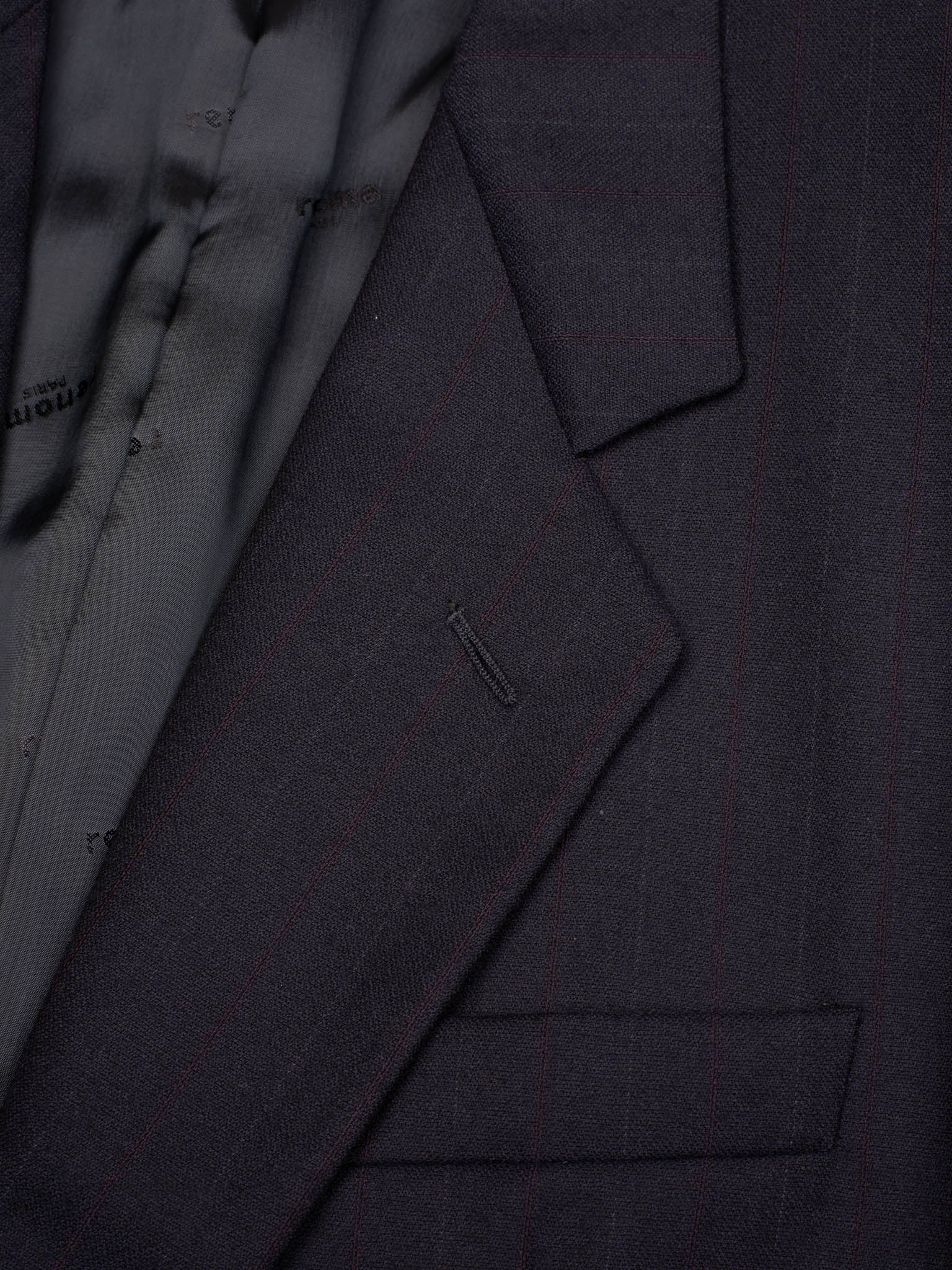 RENOMA Paris Navy Blue Striped Virgin Wool Suit