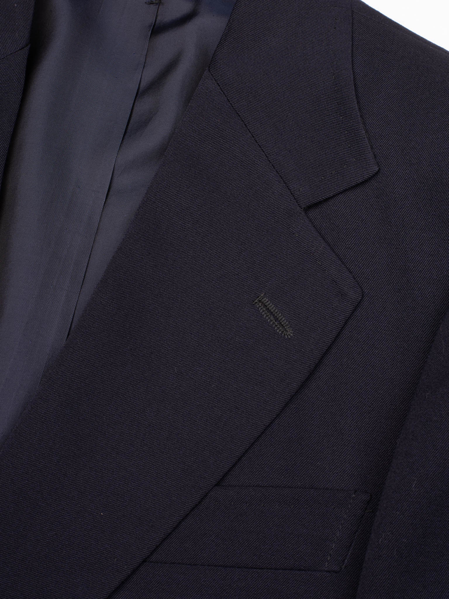 CASTANGIA for SIR WILSON Navy Blue Pure Wool Business Suit