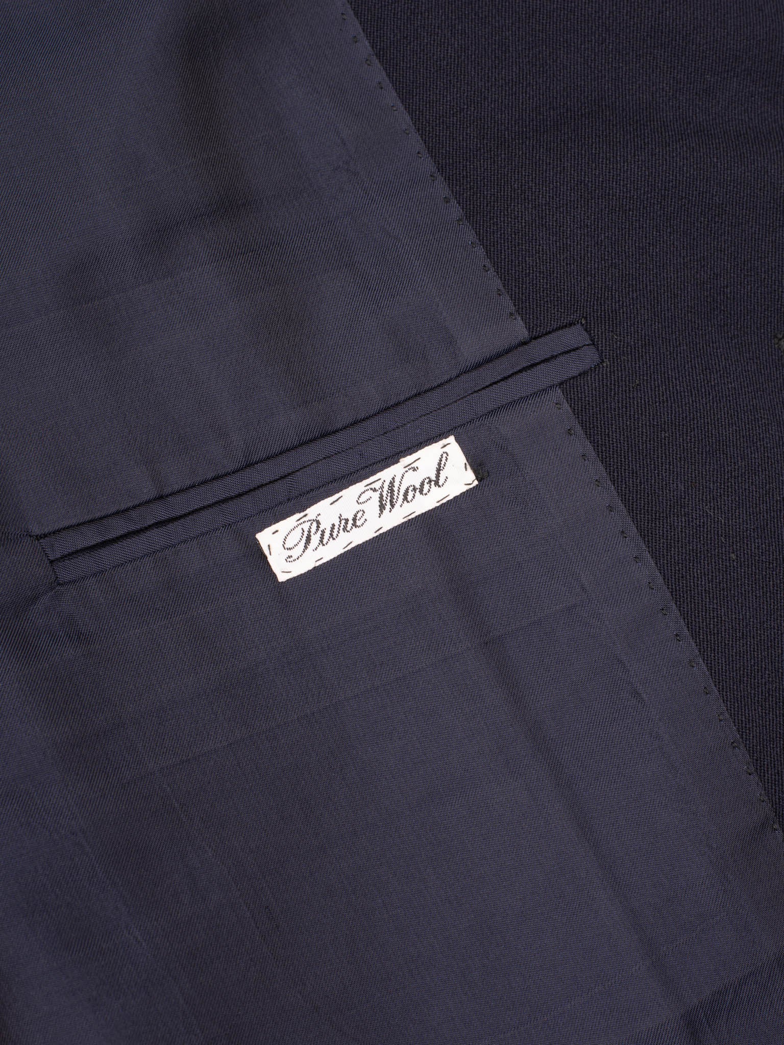 CASTANGIA for SIR WILSON Navy Blue Pure Wool Business Suit