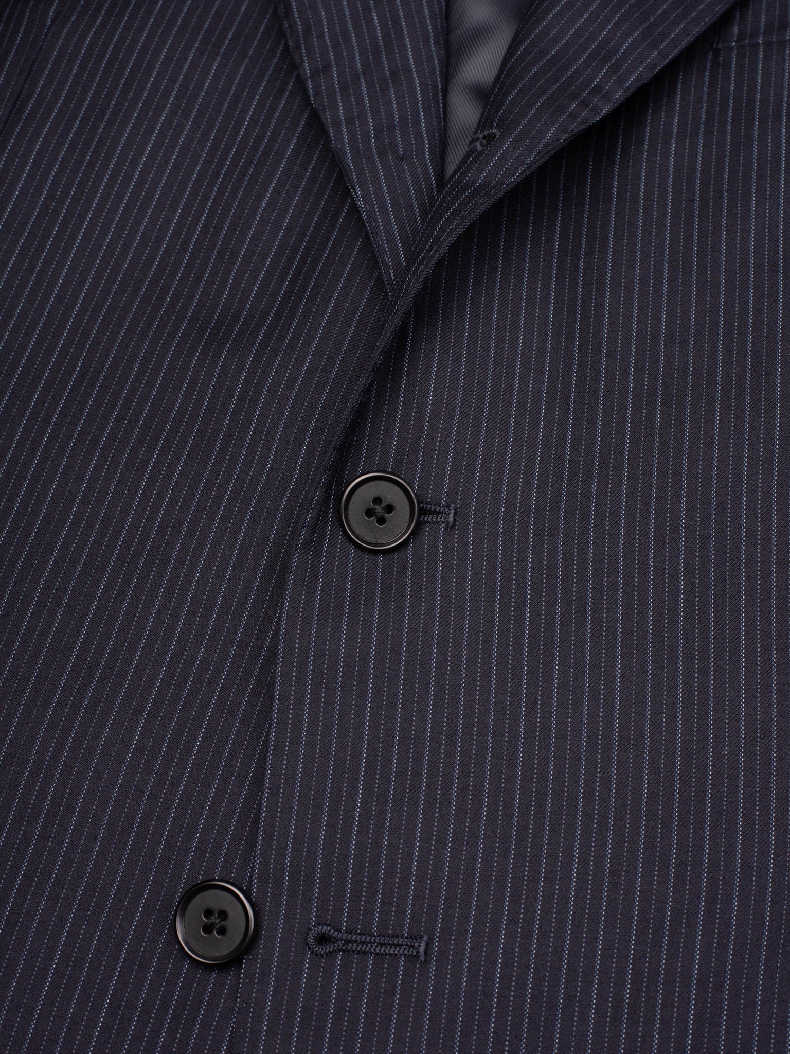SIR WILSON Torino Navy Blue Striped Wool Business Suit