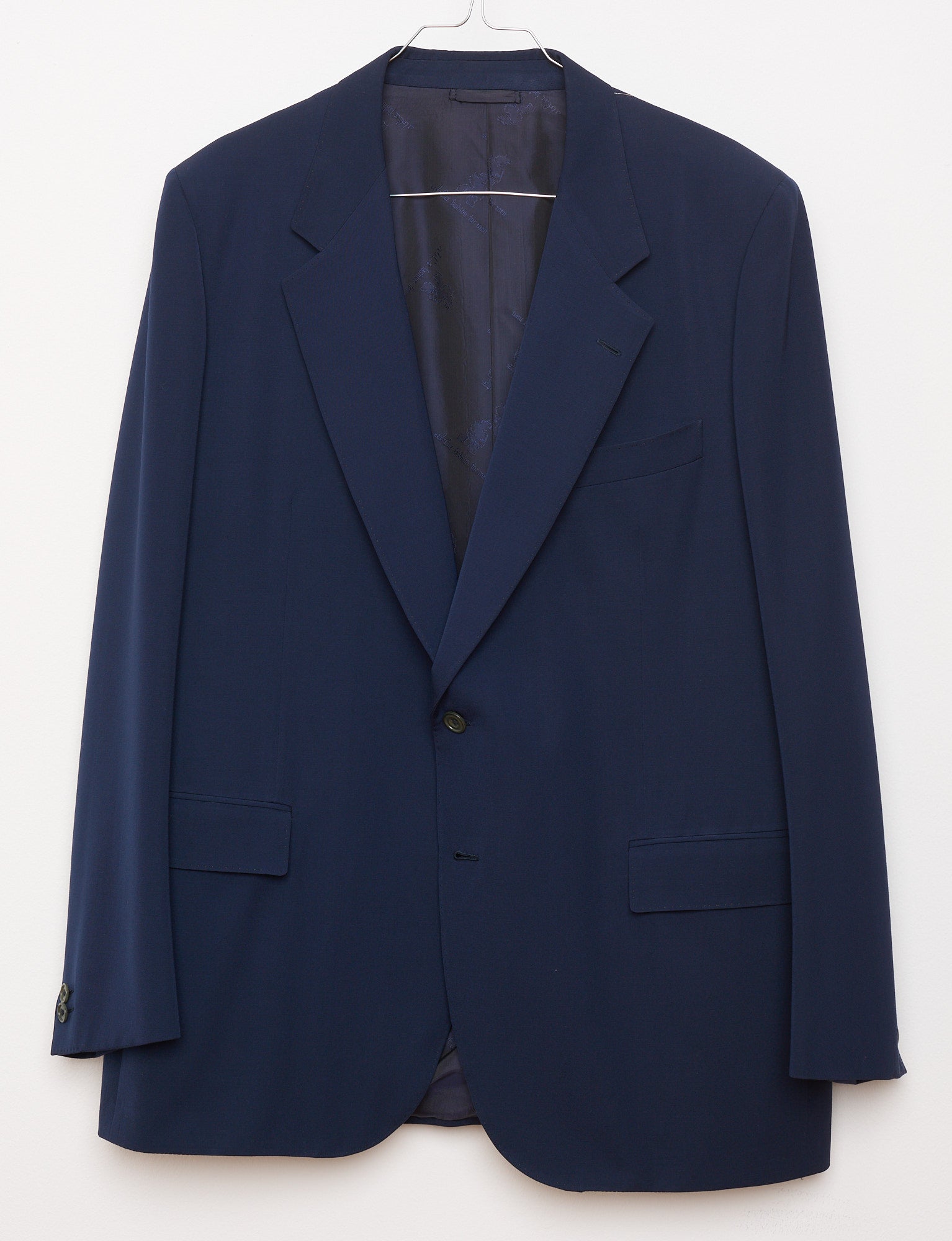 ABLA for Sir Wilson Handmade Navy Blue Wool Business Suit