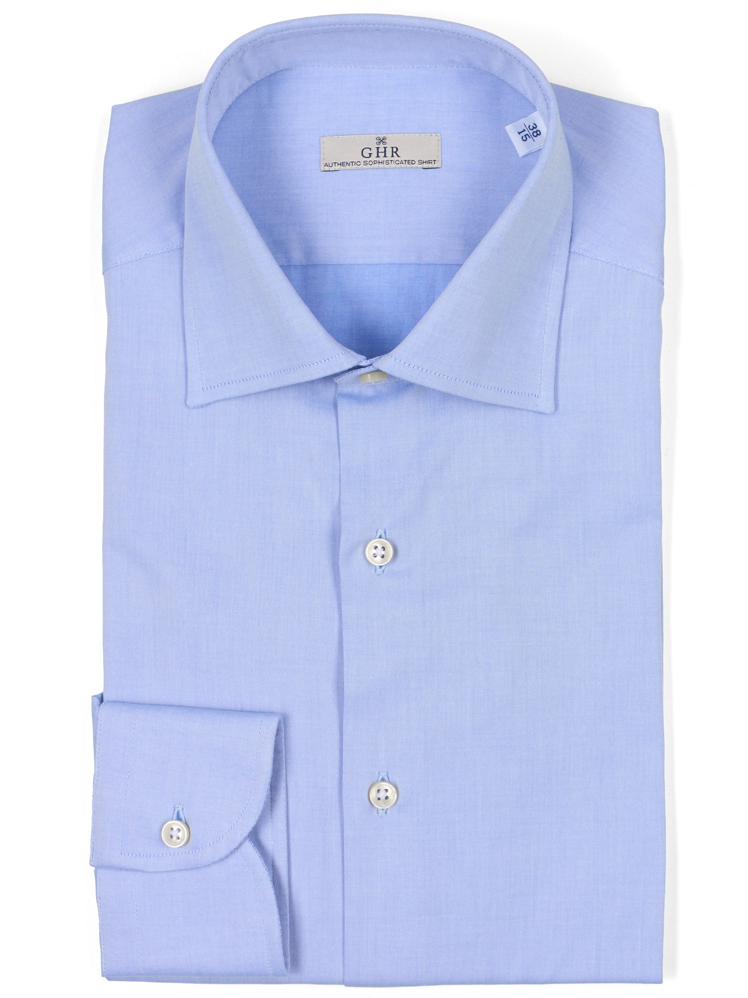 G.H.R. Sky Blue Cotton Dress Shirt
