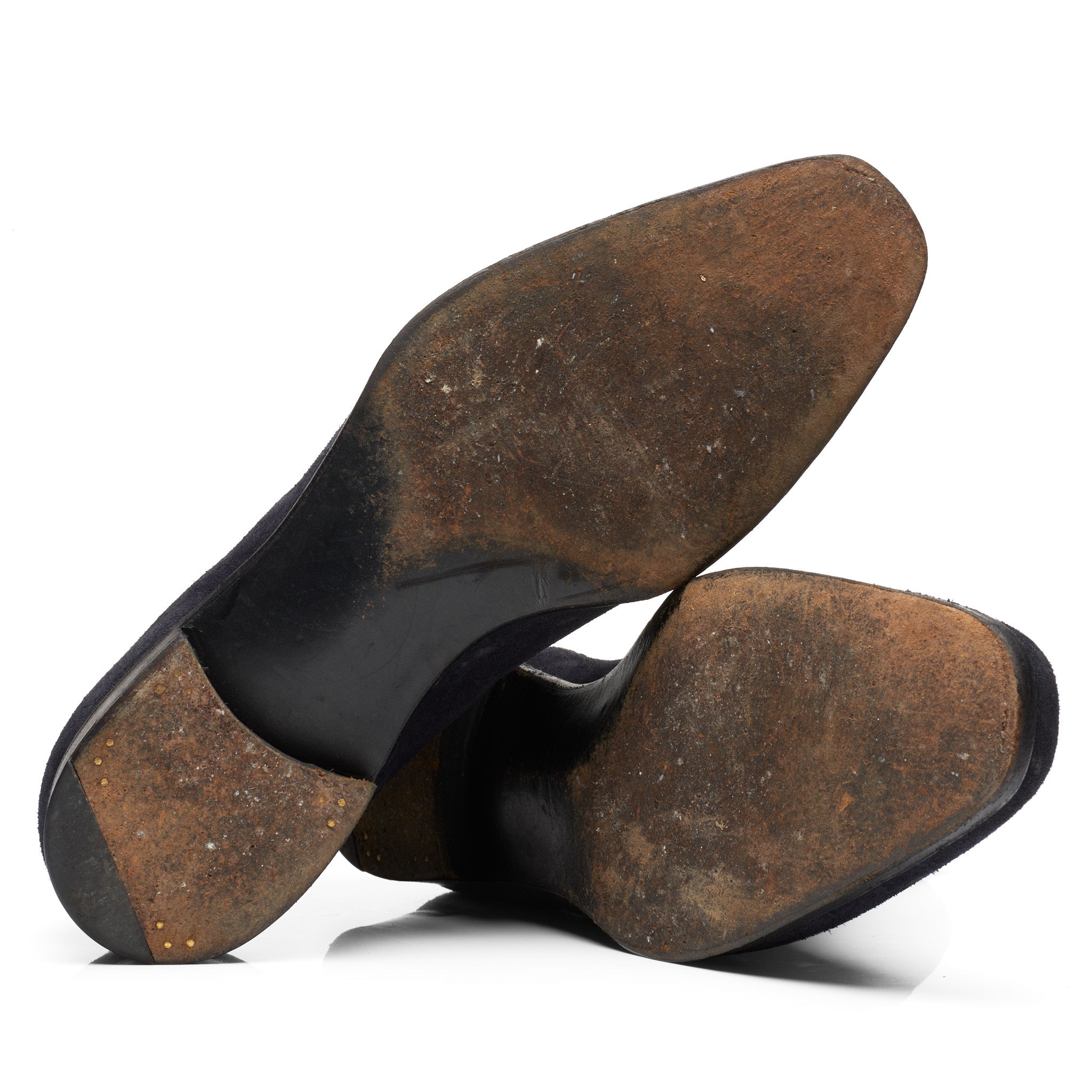 GAZIANO & GIRLING "Burnham" Blue Suede Leather Chelsea Boots UK 8E US 8.5 Last MH71 GAZIANO & GIRLING