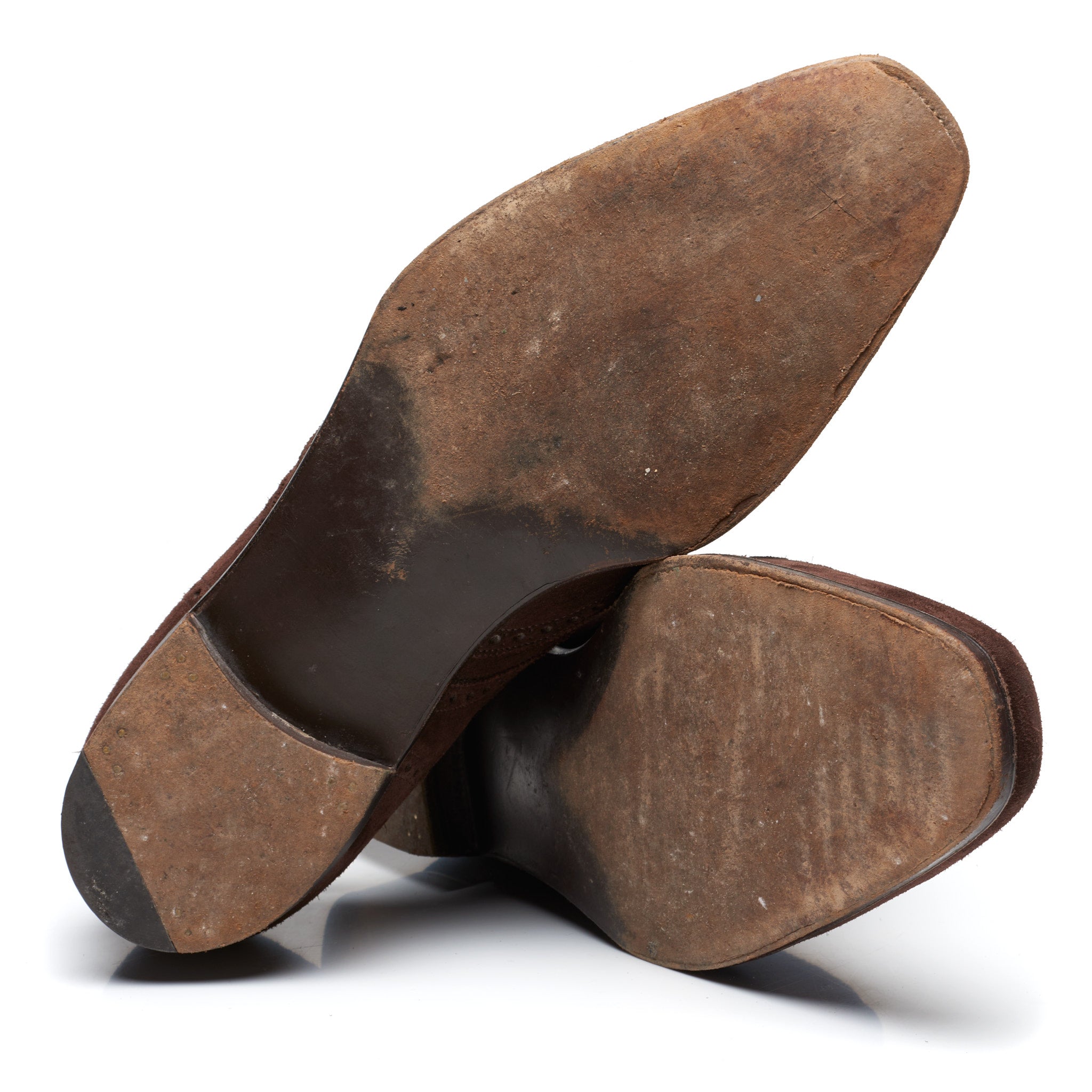 GAZIANO & GIRLING "Woburn" Mole Suede Leather Derby Dress Shoes 8E US 8.5 Last MH71 GAZIANO & GIRLING