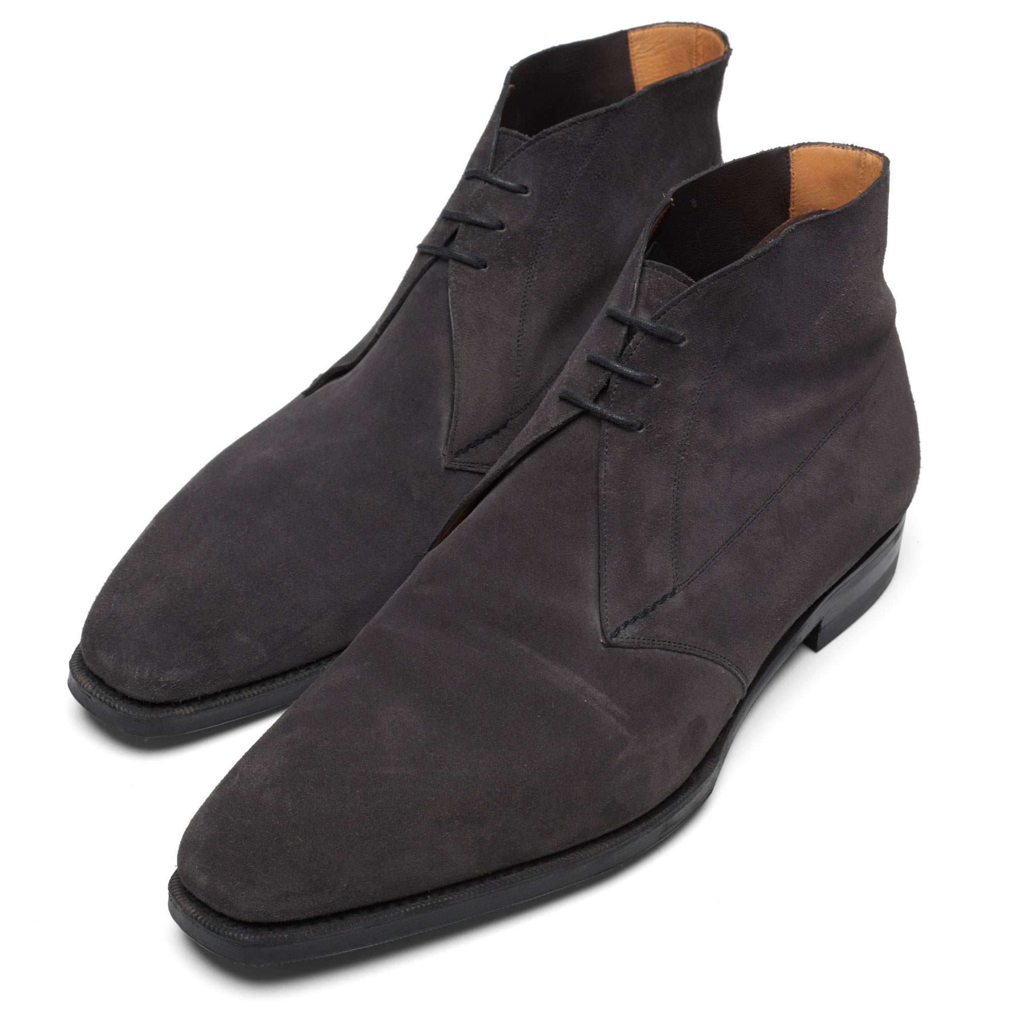 GAZIANO & GIRLING "Arran" Gray Suede Leather Chukka Boots UK 8E US 8.5 Last MH71 GAZIANO & GIRLING