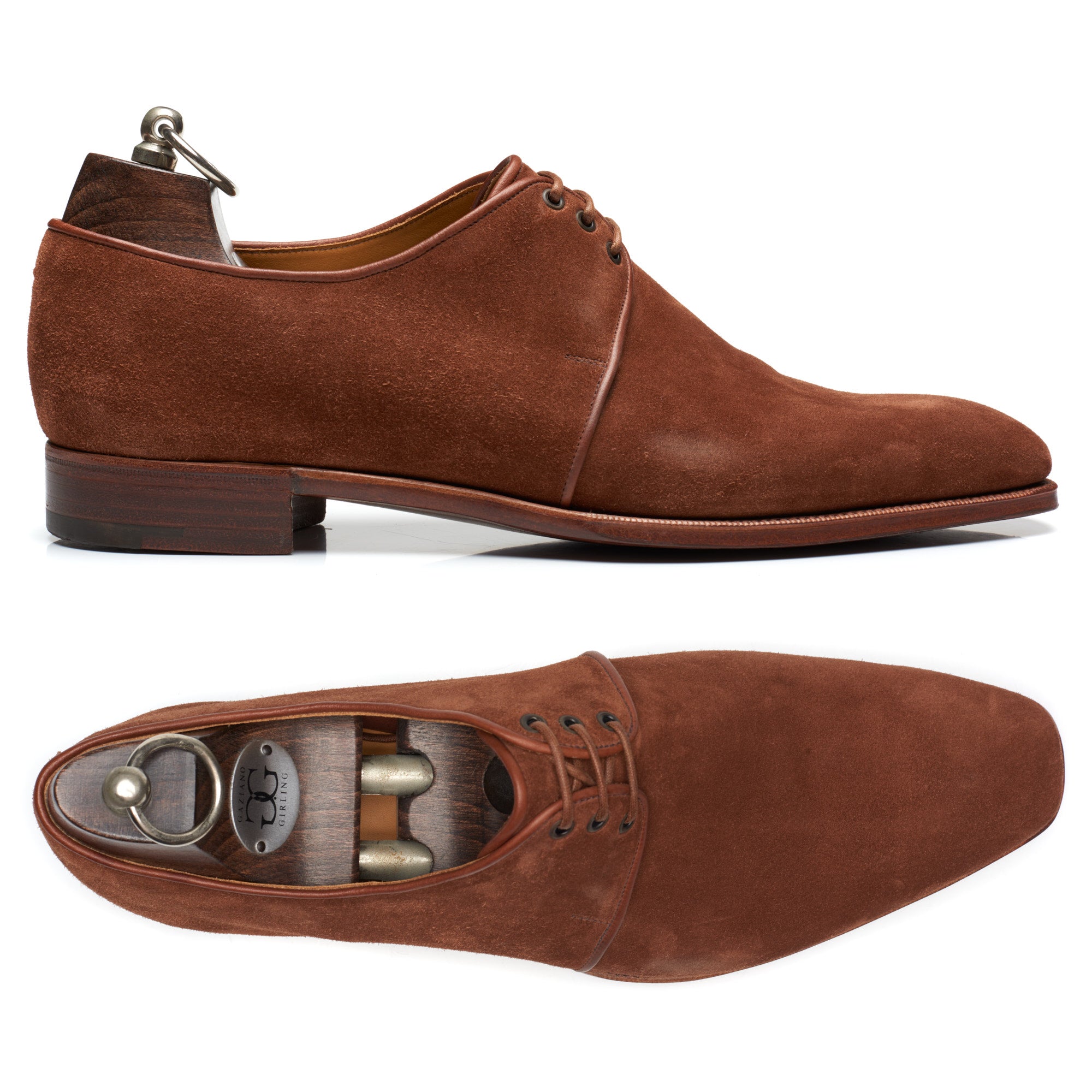 GAZIANO & GIRLING "Boscastle" Polo Suede Leather Derby Dress Shoes 8E US 8.5 Last MH71 GAZIANO & GIRLING